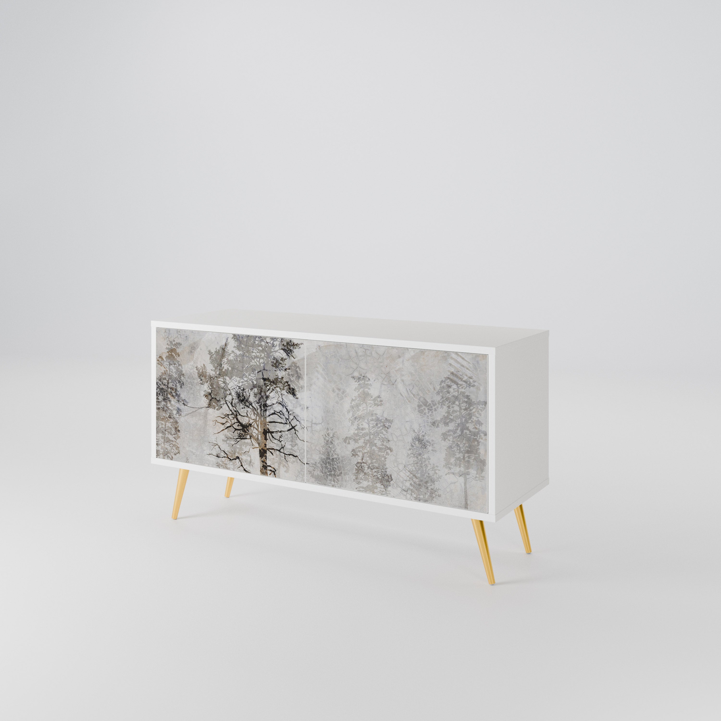 FADE IN THE TREES Compact 2-Door TV Cabinet