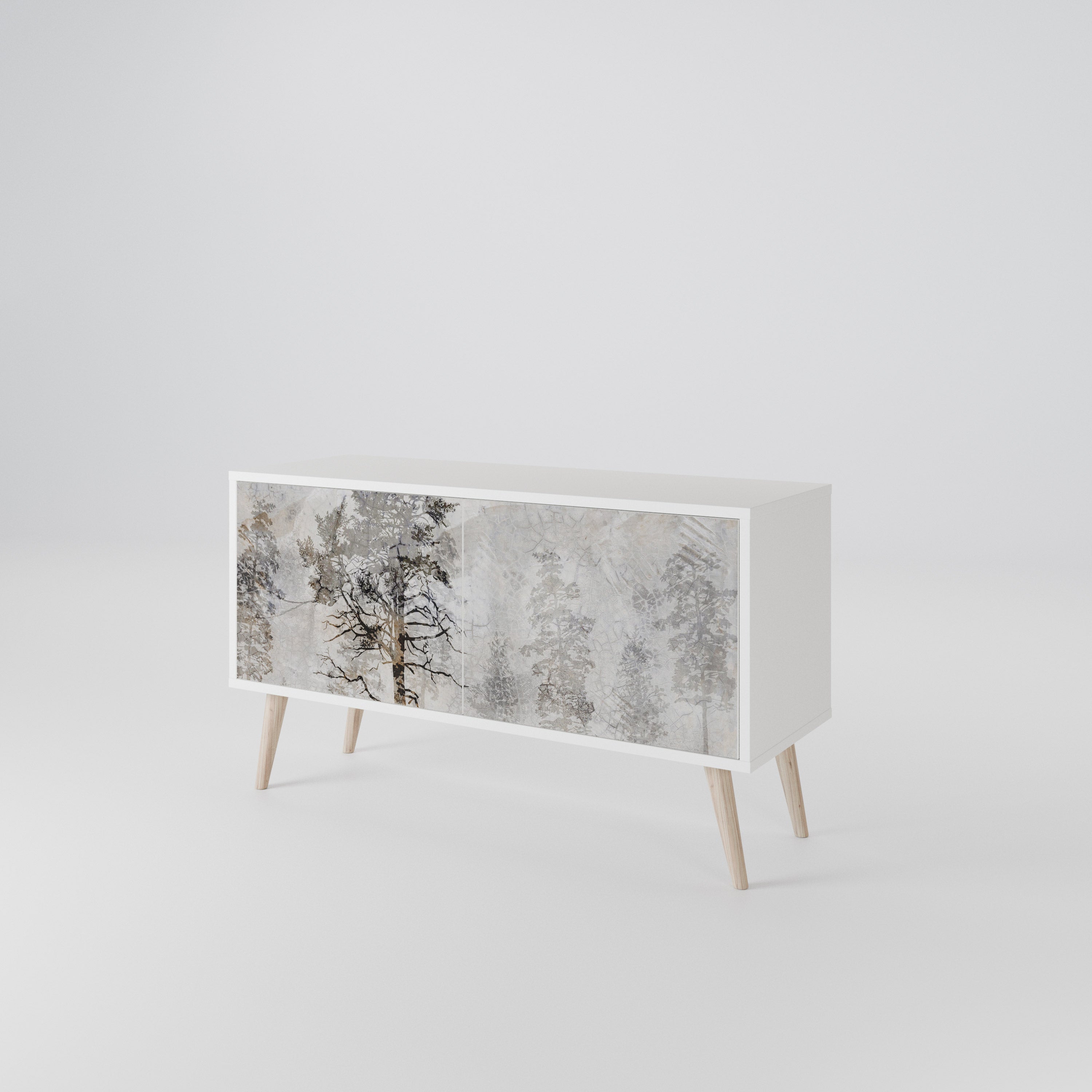 FADE IN THE TREES Compact 2-Door TV Cabinet