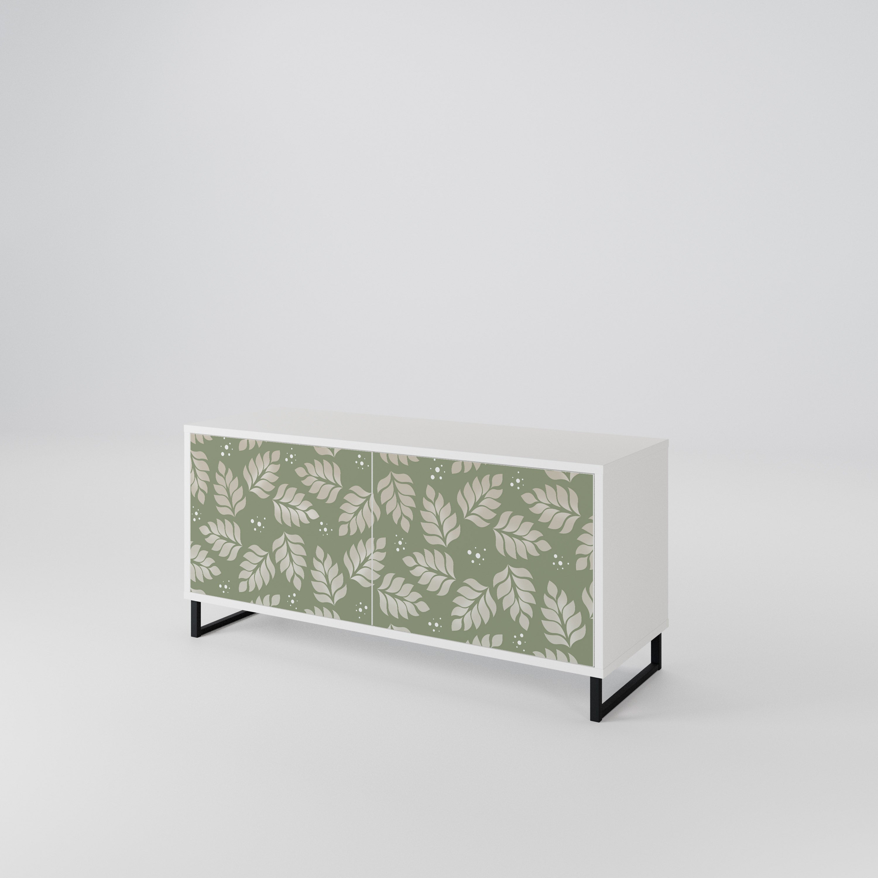 LEAVES ON GREEN Compact 2-Door TV Cabinet