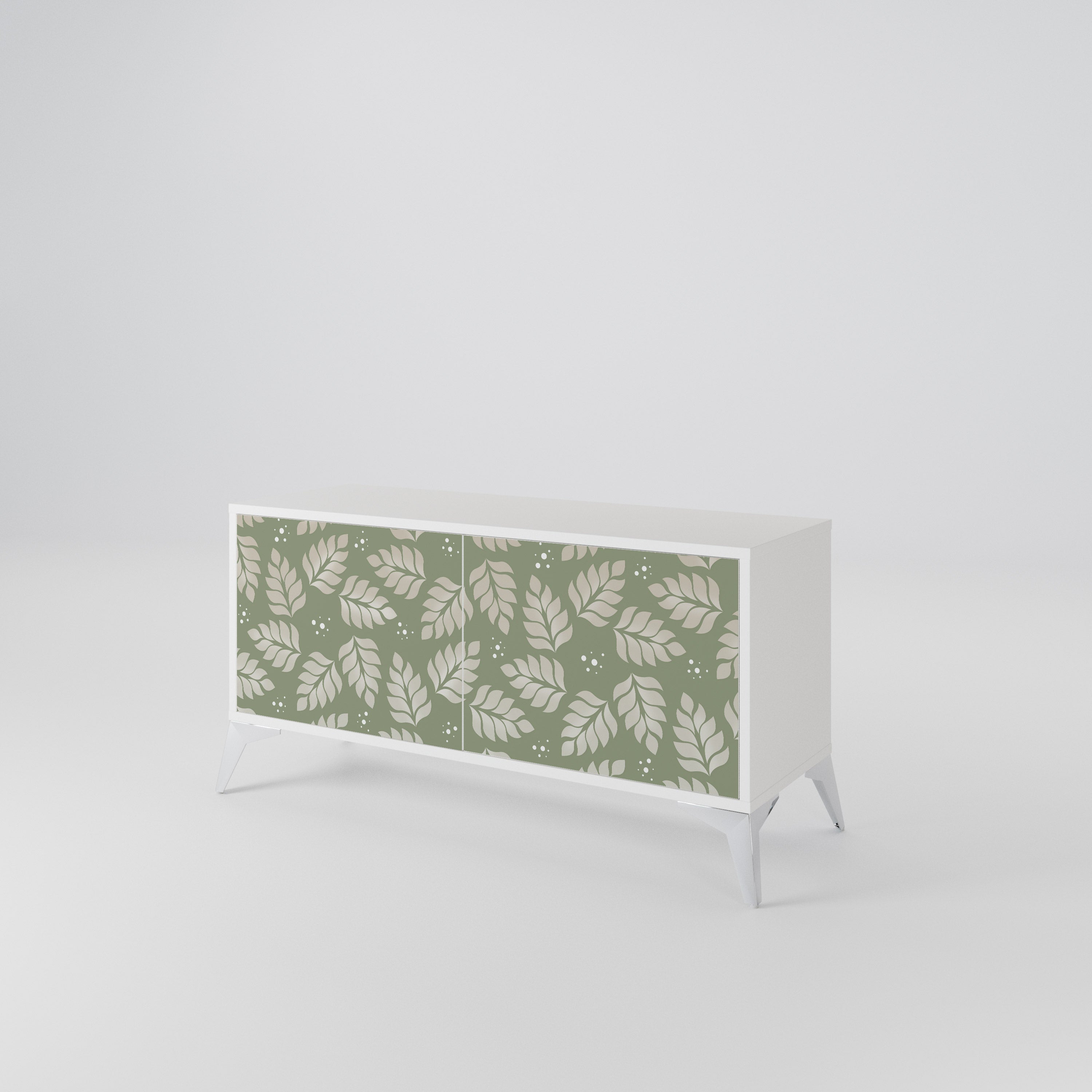 LEAVES ON GREEN Compact 2-Door TV Cabinet