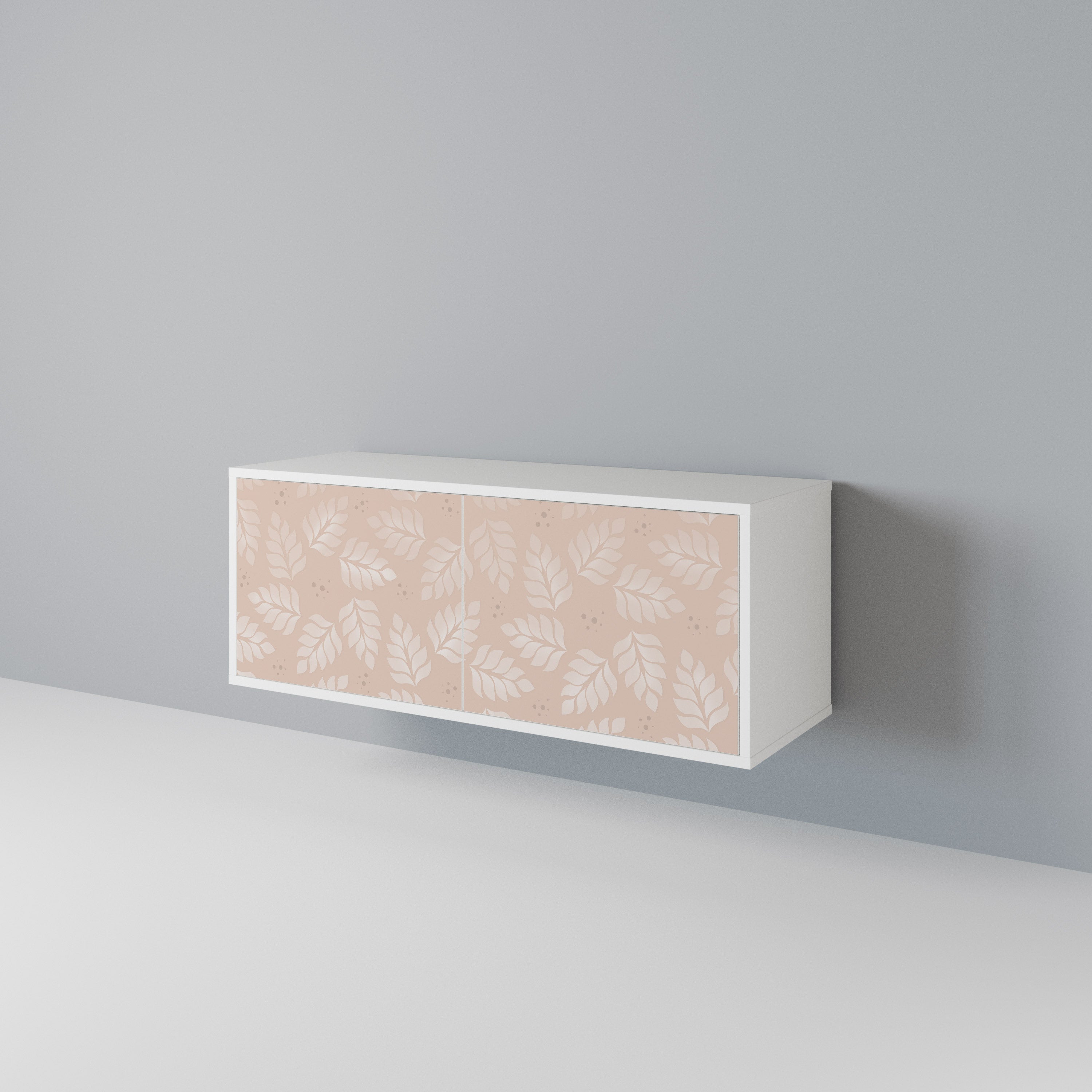 LEAVES ON BEIGE Compact 2-Door TV Cabinet