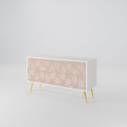 LEAVES ON BEIGE Compact 2-Door TV Cabinet