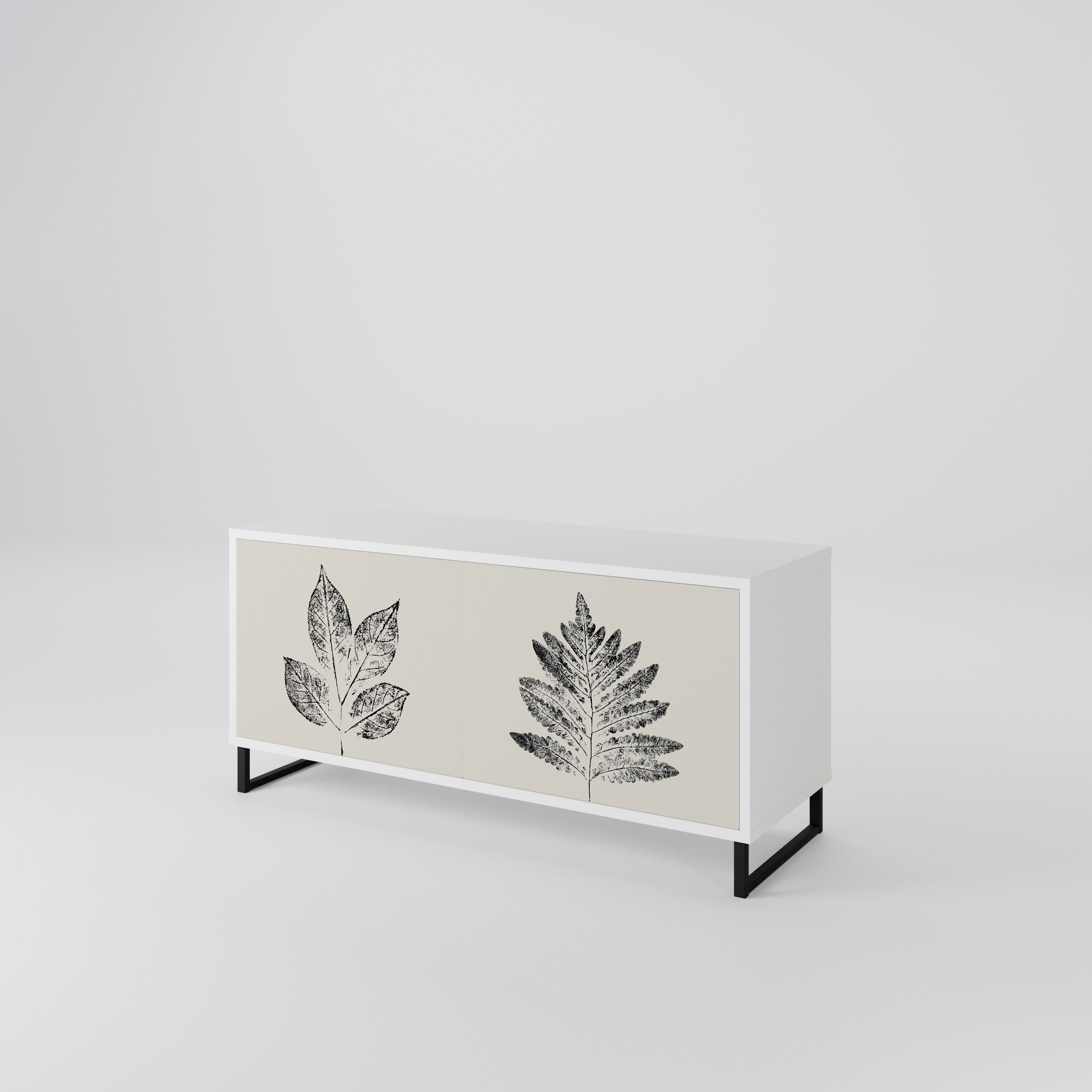 LEAFY STAMPS Compact 2-Door TV Cabinet