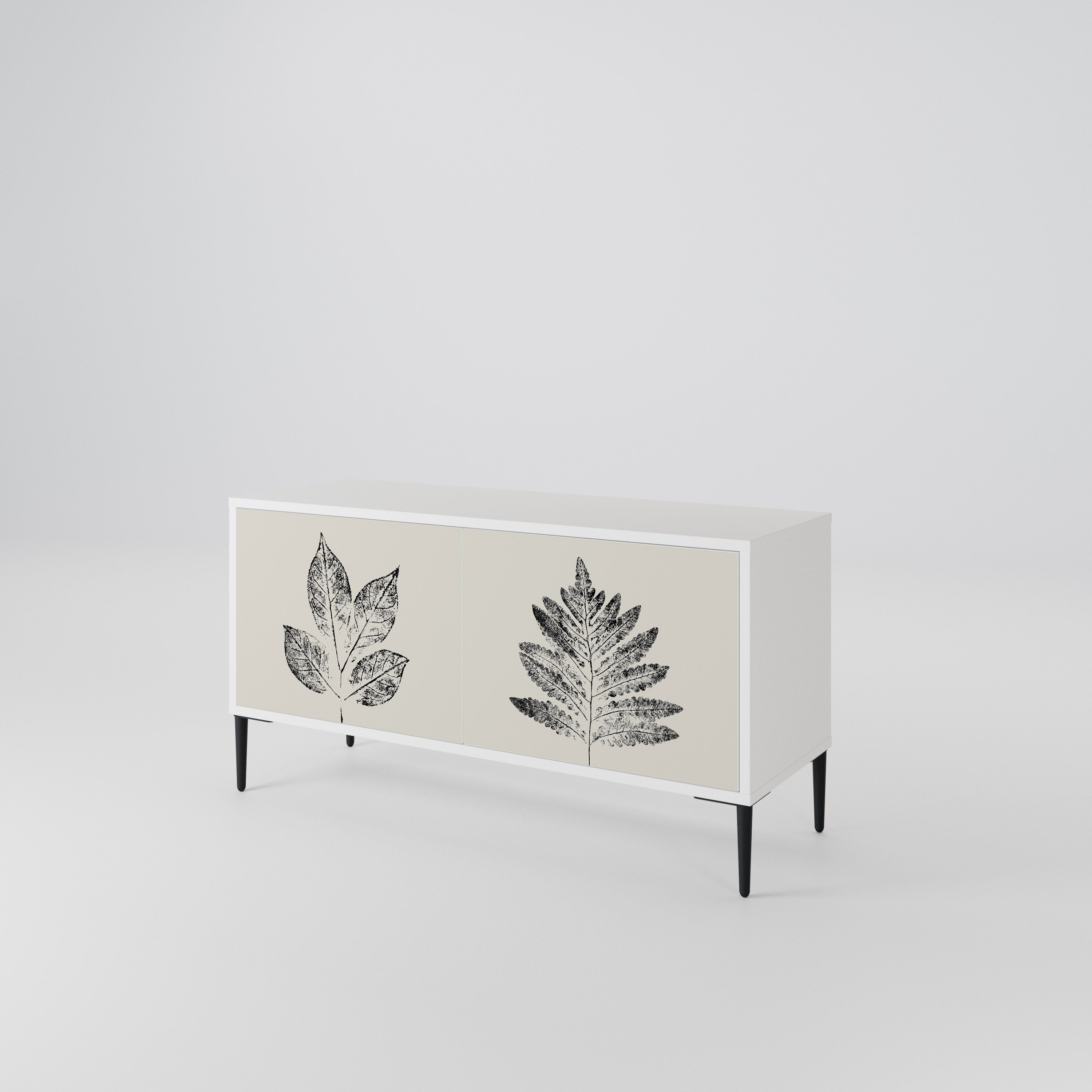 LEAFY STAMPS Compact 2-Door TV Cabinet