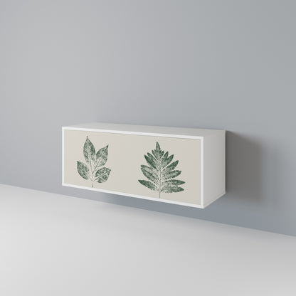 GREEN LEAFY STAMPS Compact 2-Door TV Cabinet