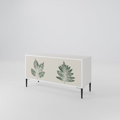 GREEN LEAFY STAMPS Compact 2-Door TV Cabinet