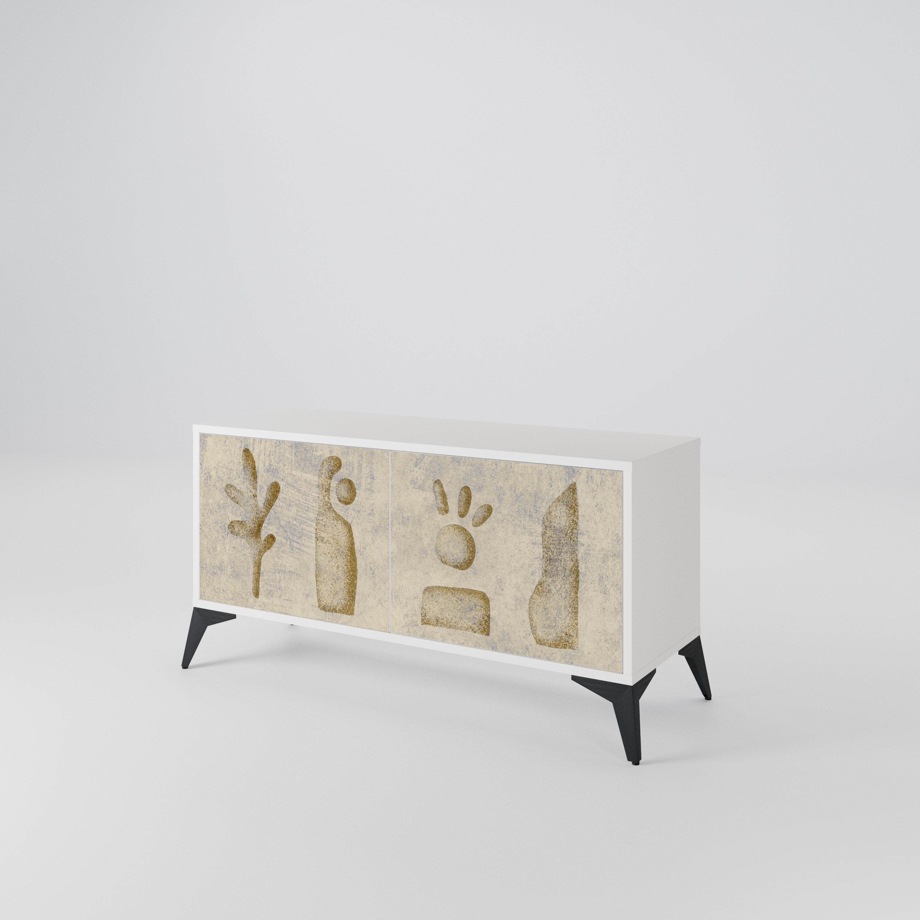 SAND SCULPTURES Compact 2-Door TV Cabinet