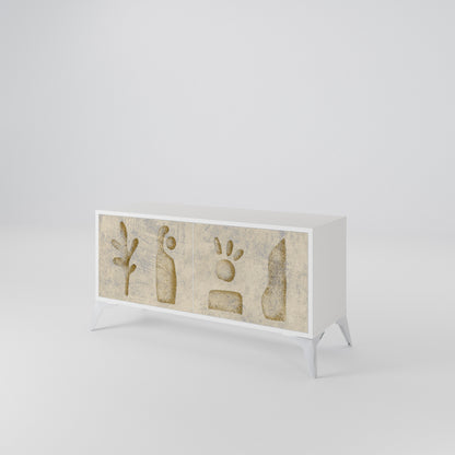 SAND SCULPTURES Compact 2-Door TV Cabinet