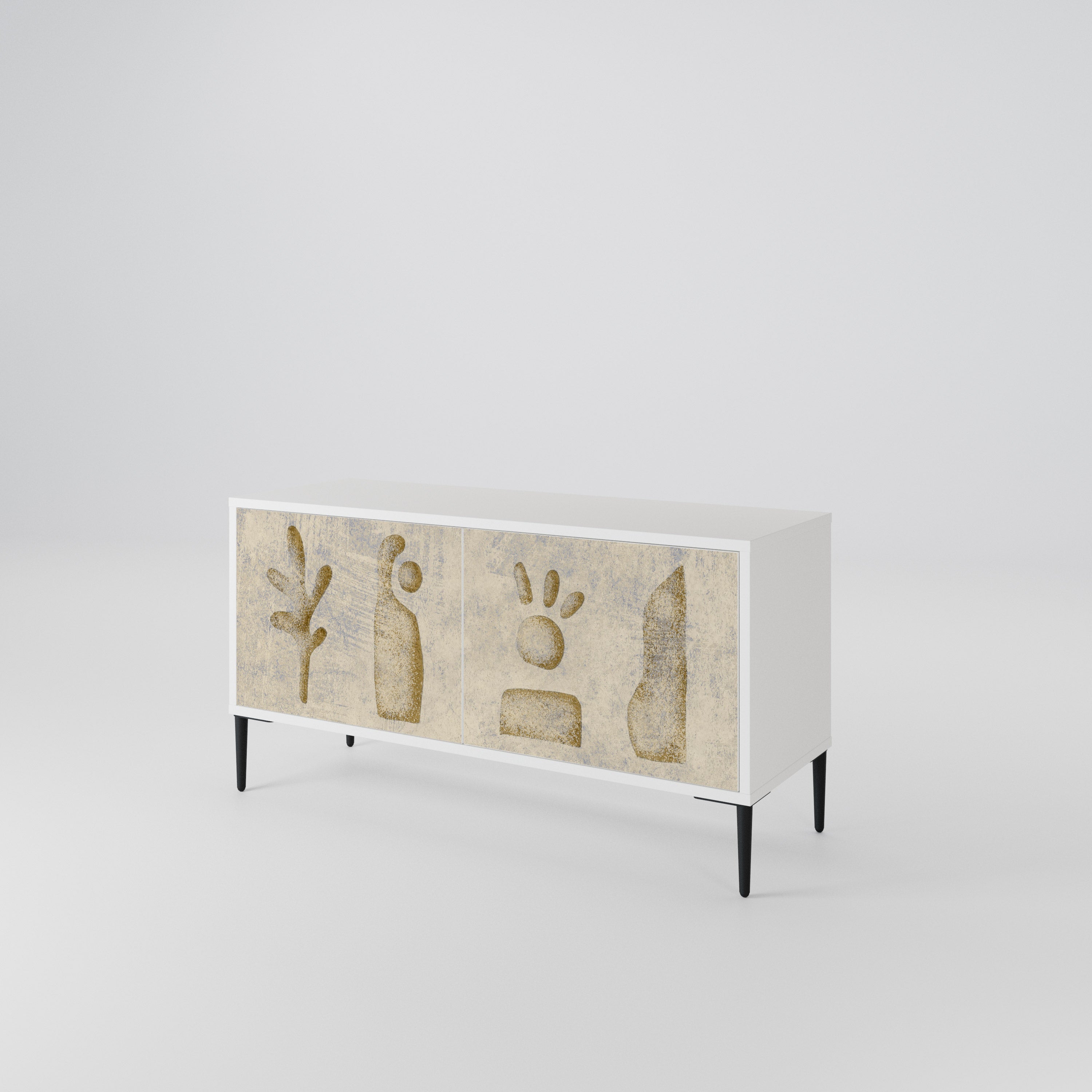 SAND SCULPTURES Compact 2-Door TV Cabinet