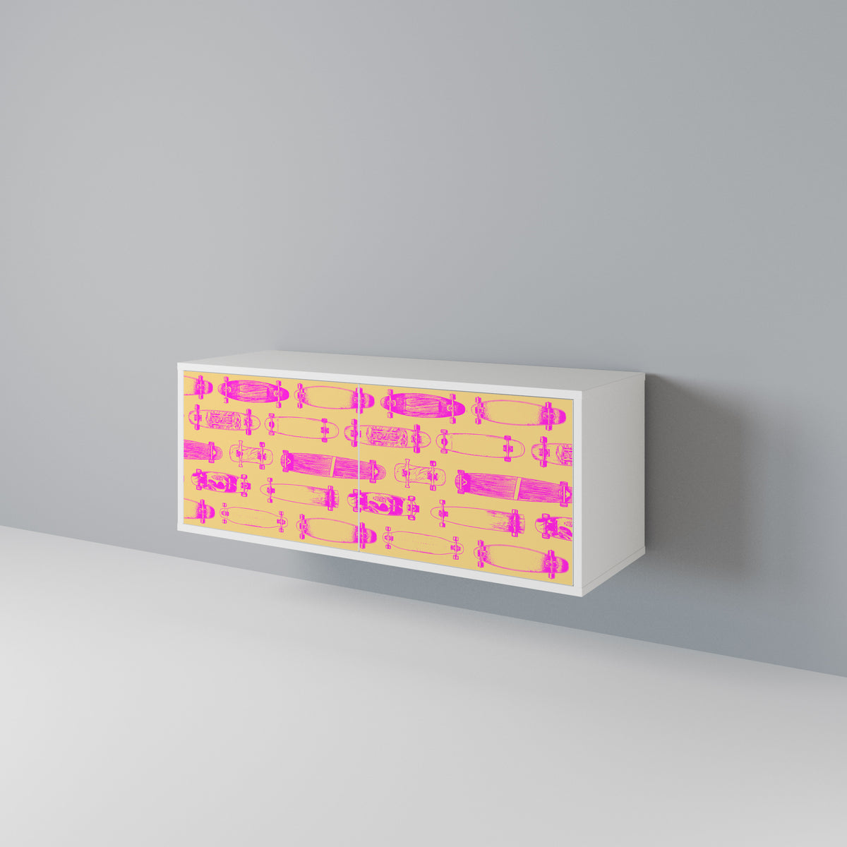 SKATEBOARD ARTISTRY Compact 2-Door TV Cabinet