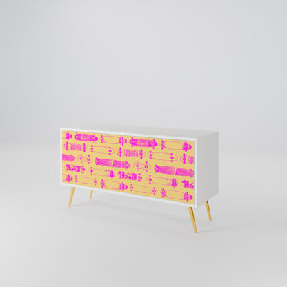 SKATEBOARD ARTISTRY Compact 2-Door TV Cabinet