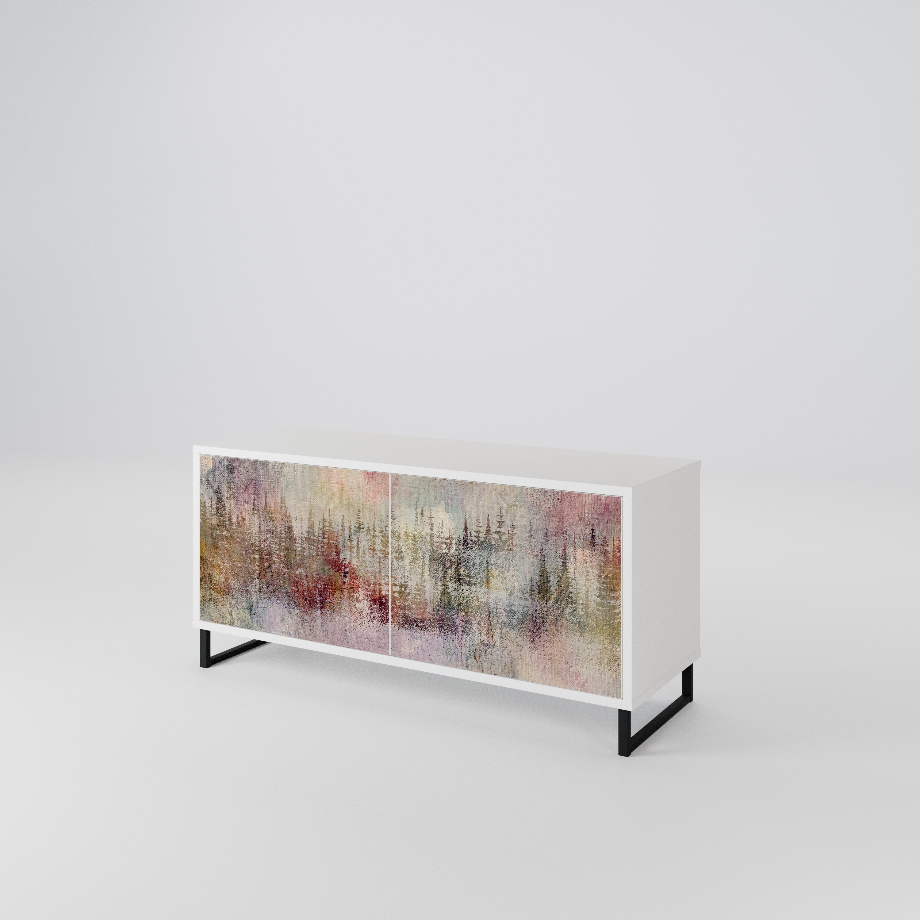 VEILED SUMMIT Compact 2-Door TV Cabinet