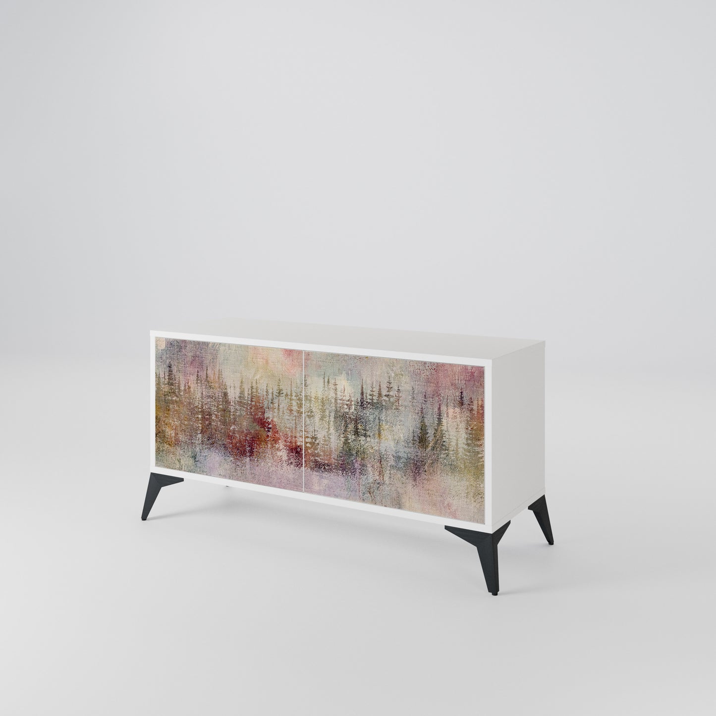 VEILED SUMMIT Compact 2-Door TV Cabinet