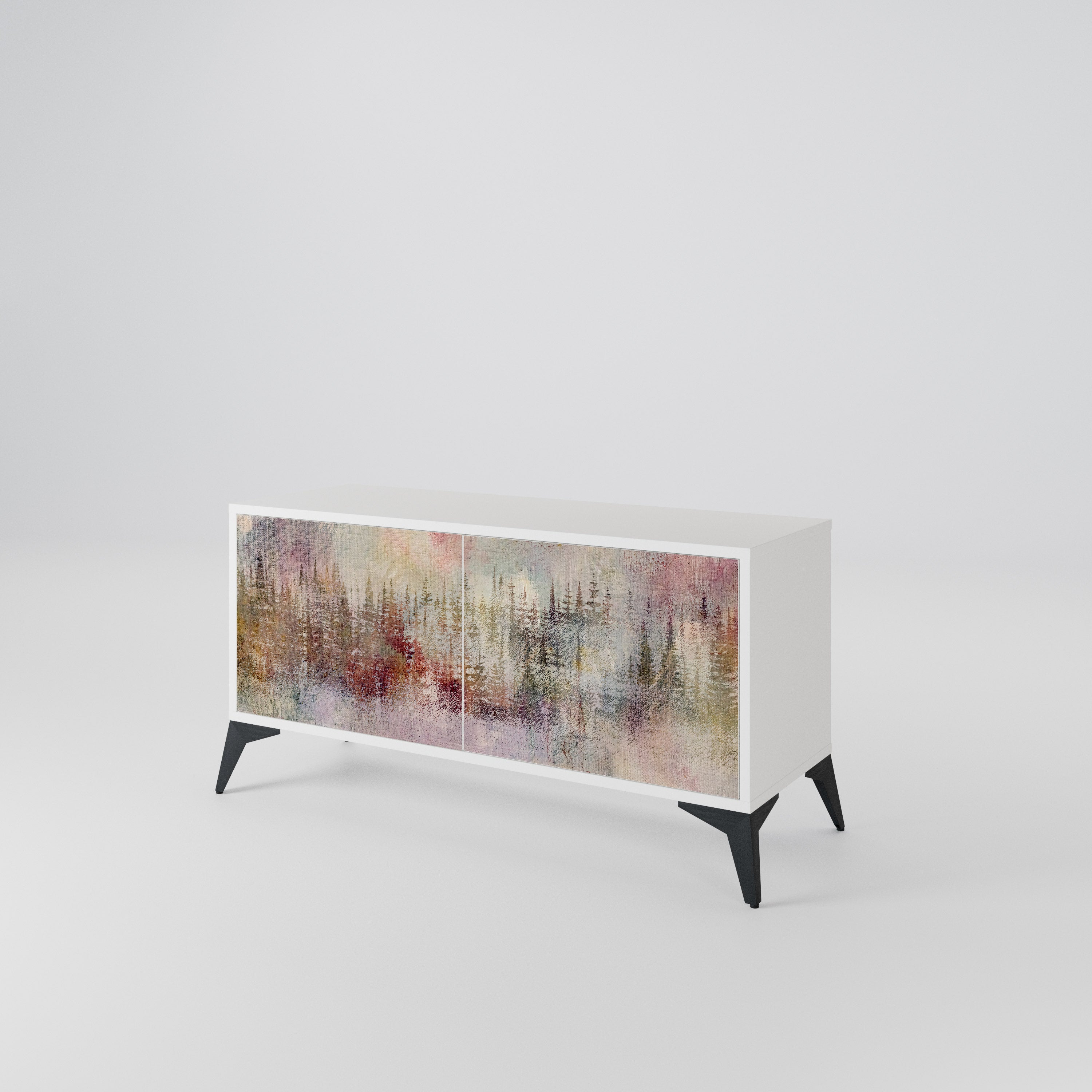 VEILED SUMMIT Compact 2-Door TV Cabinet