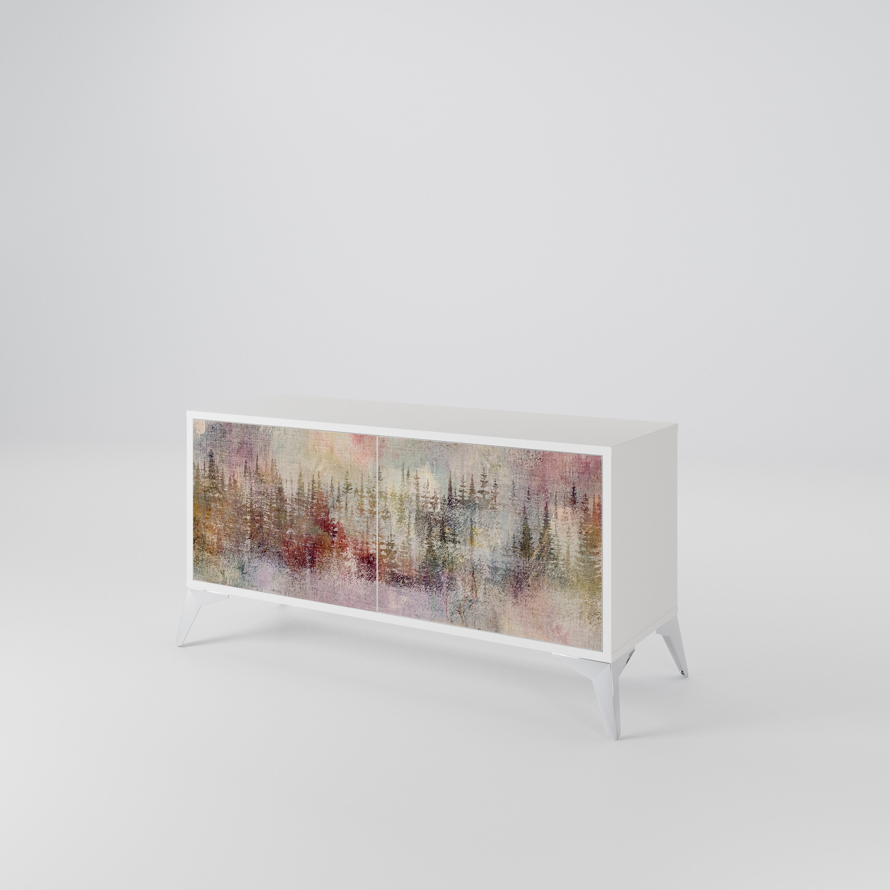 VEILED SUMMIT Compact 2-Door TV Cabinet