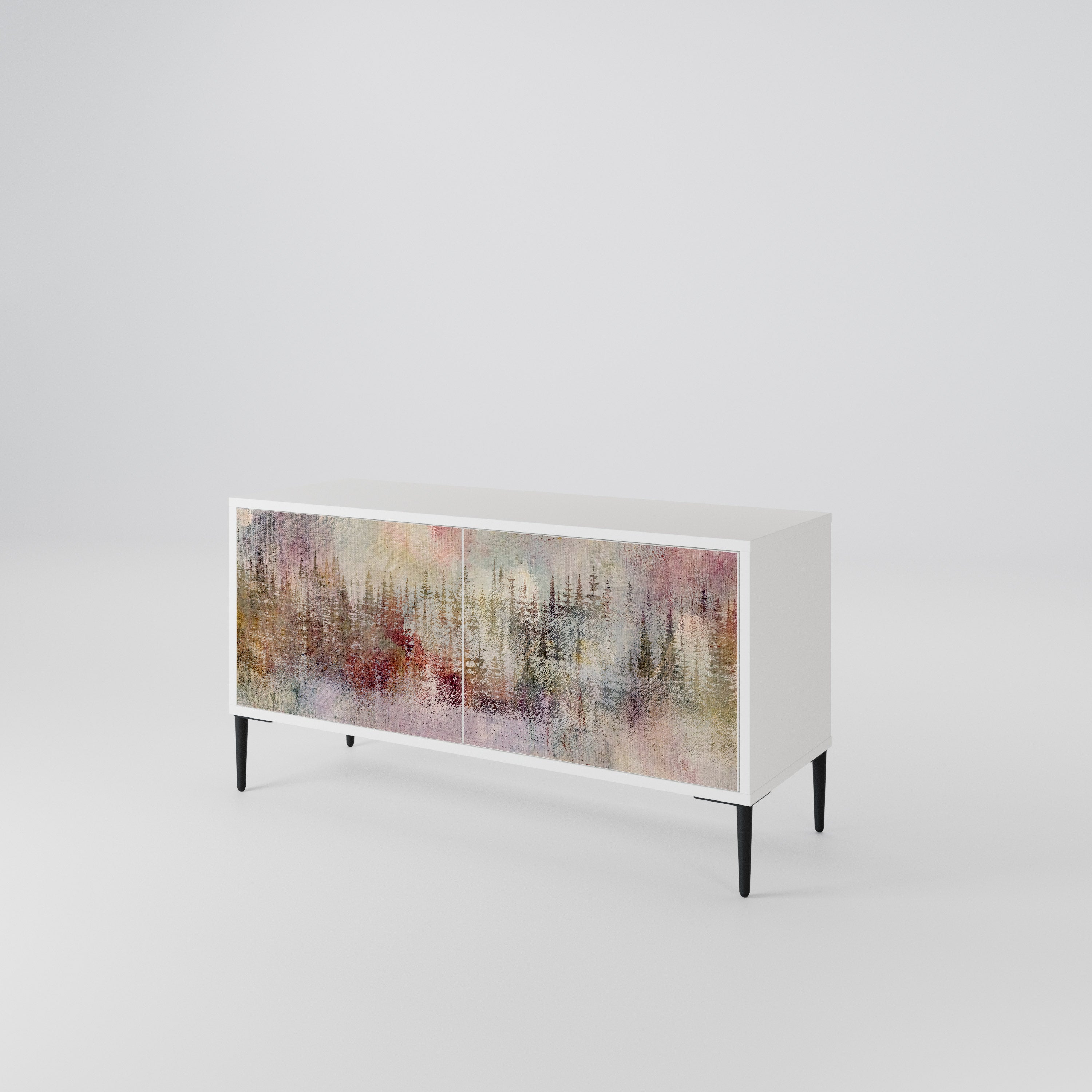 VEILED SUMMIT Compact 2-Door TV Cabinet
