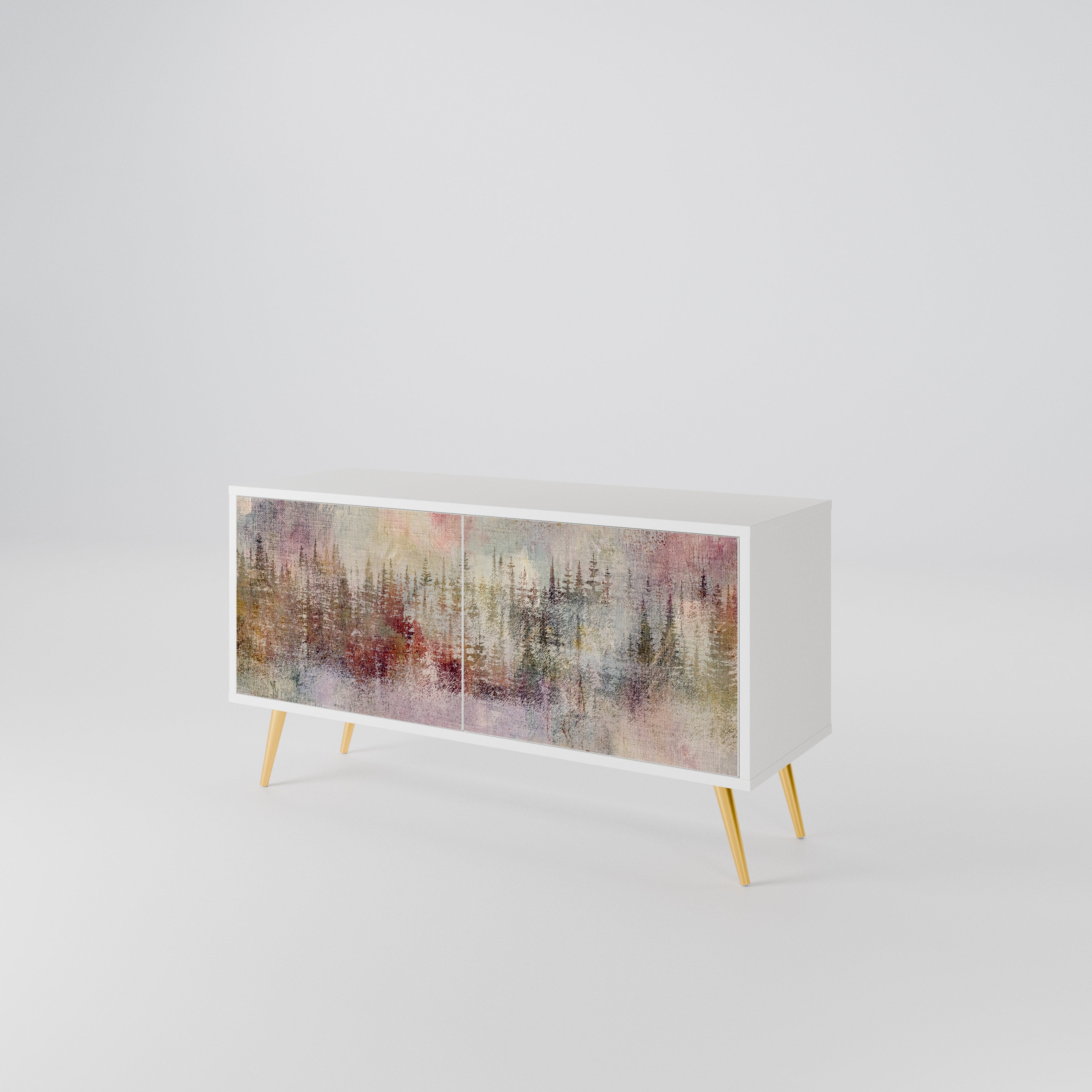 VEILED SUMMIT Compact 2-Door TV Cabinet