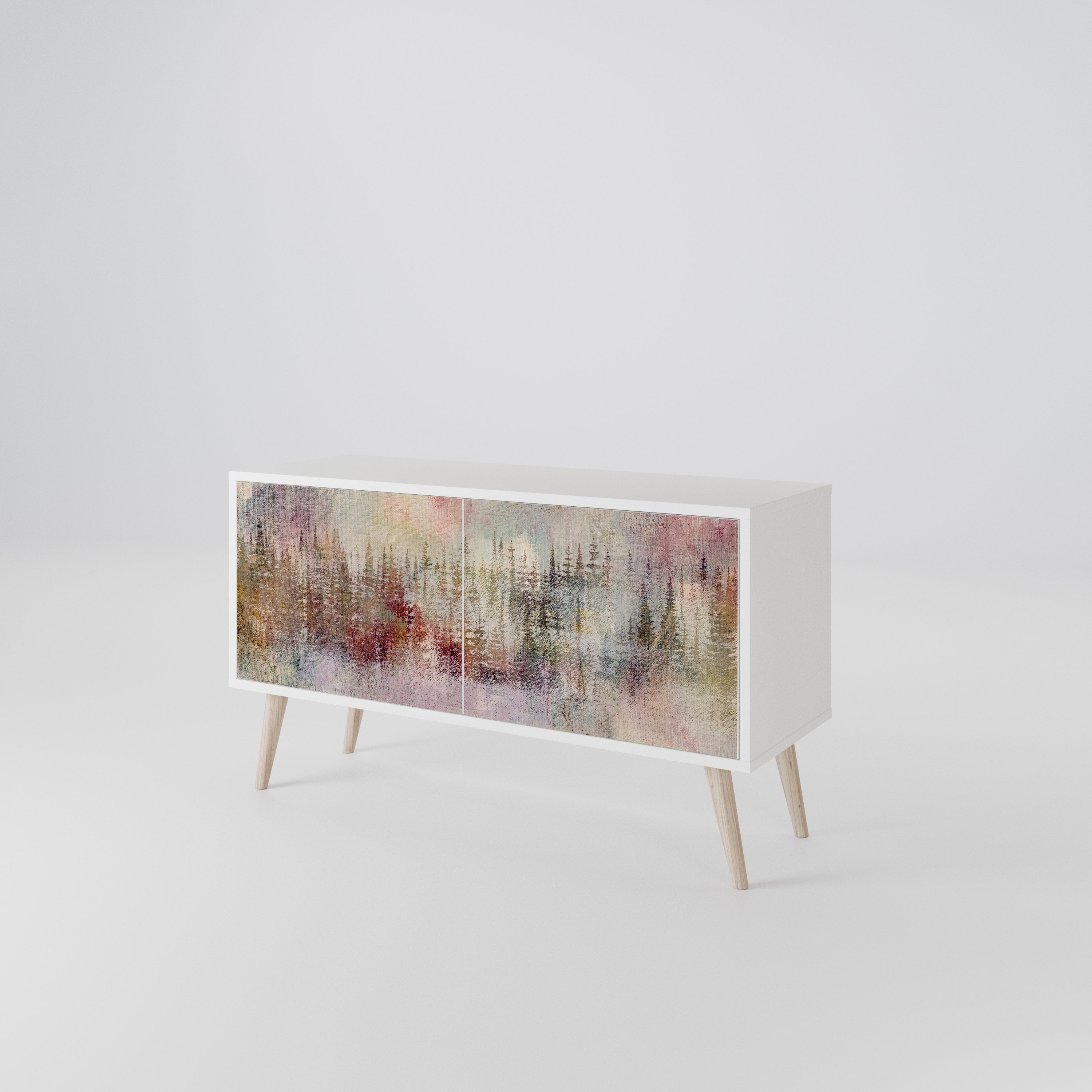 VEILED SUMMIT Compact 2-Door TV Cabinet