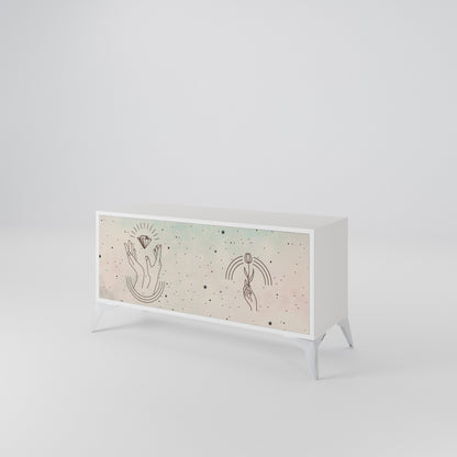 DELICATE BEAUTY Compact 2-Door TV Cabinet