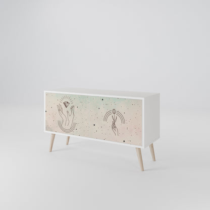 DELICATE BEAUTY Compact 2-Door TV Cabinet