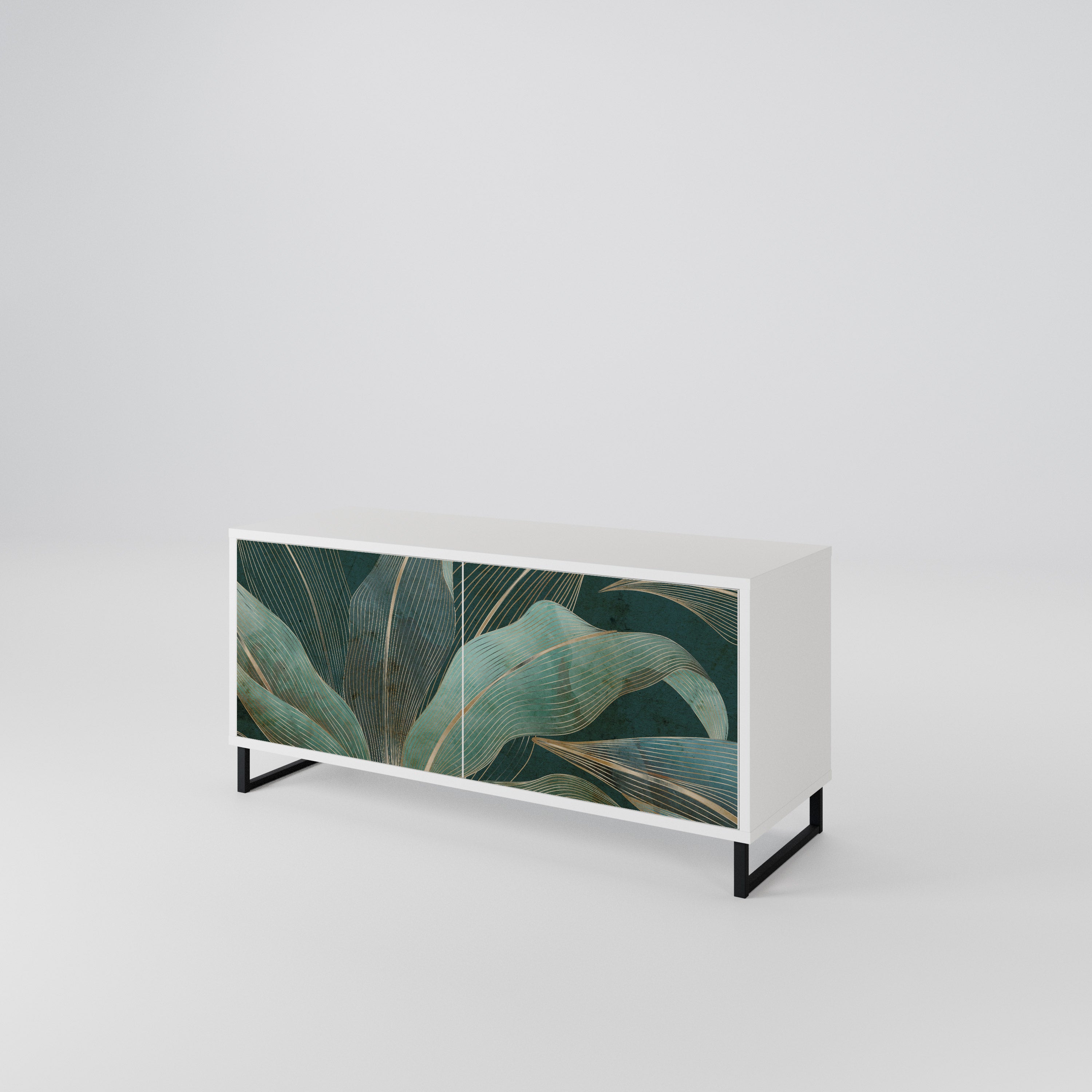 ROYAL GREEN Compact 2-Door TV Cabinet