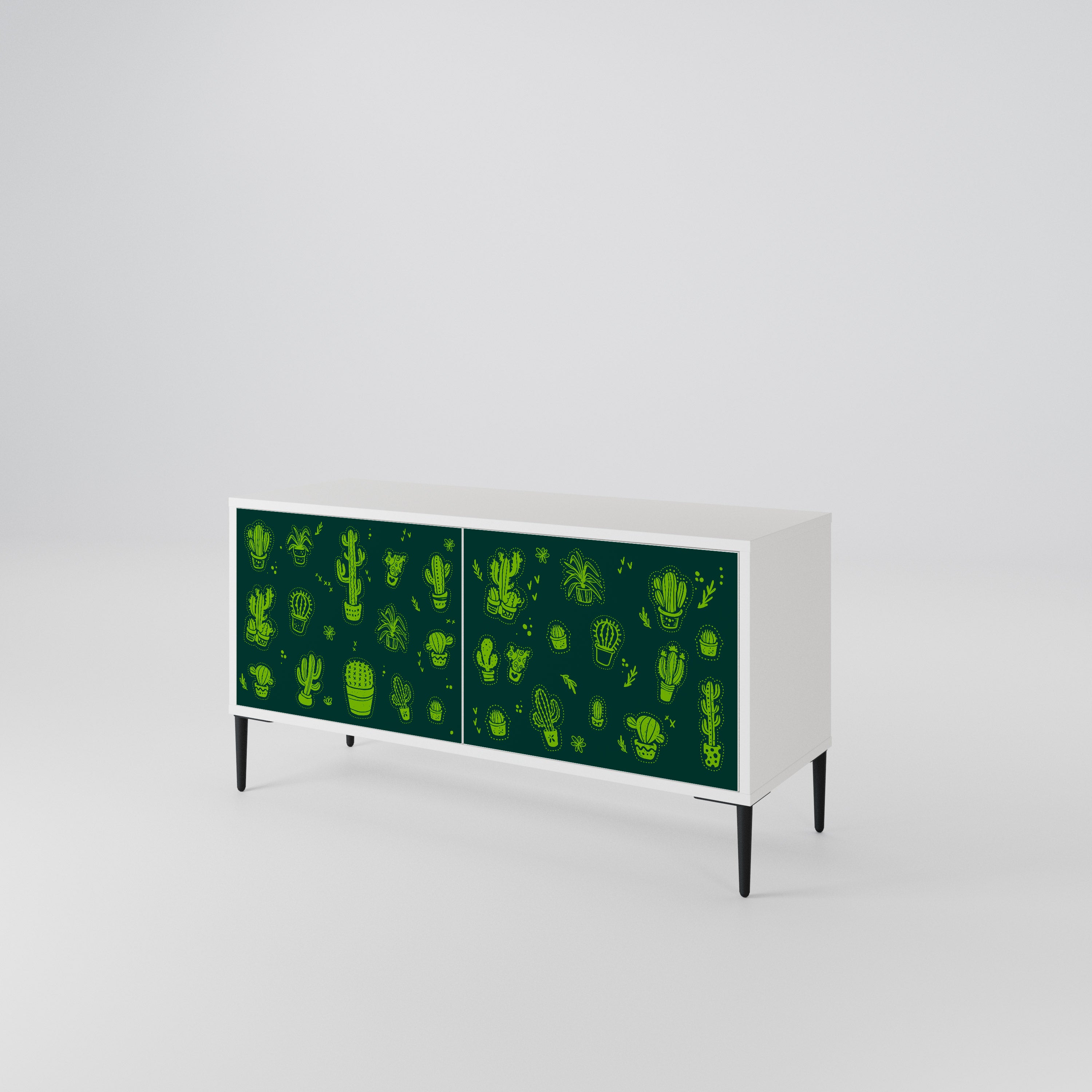 DESERT GREEN Compact 2-Door TV Cabinet