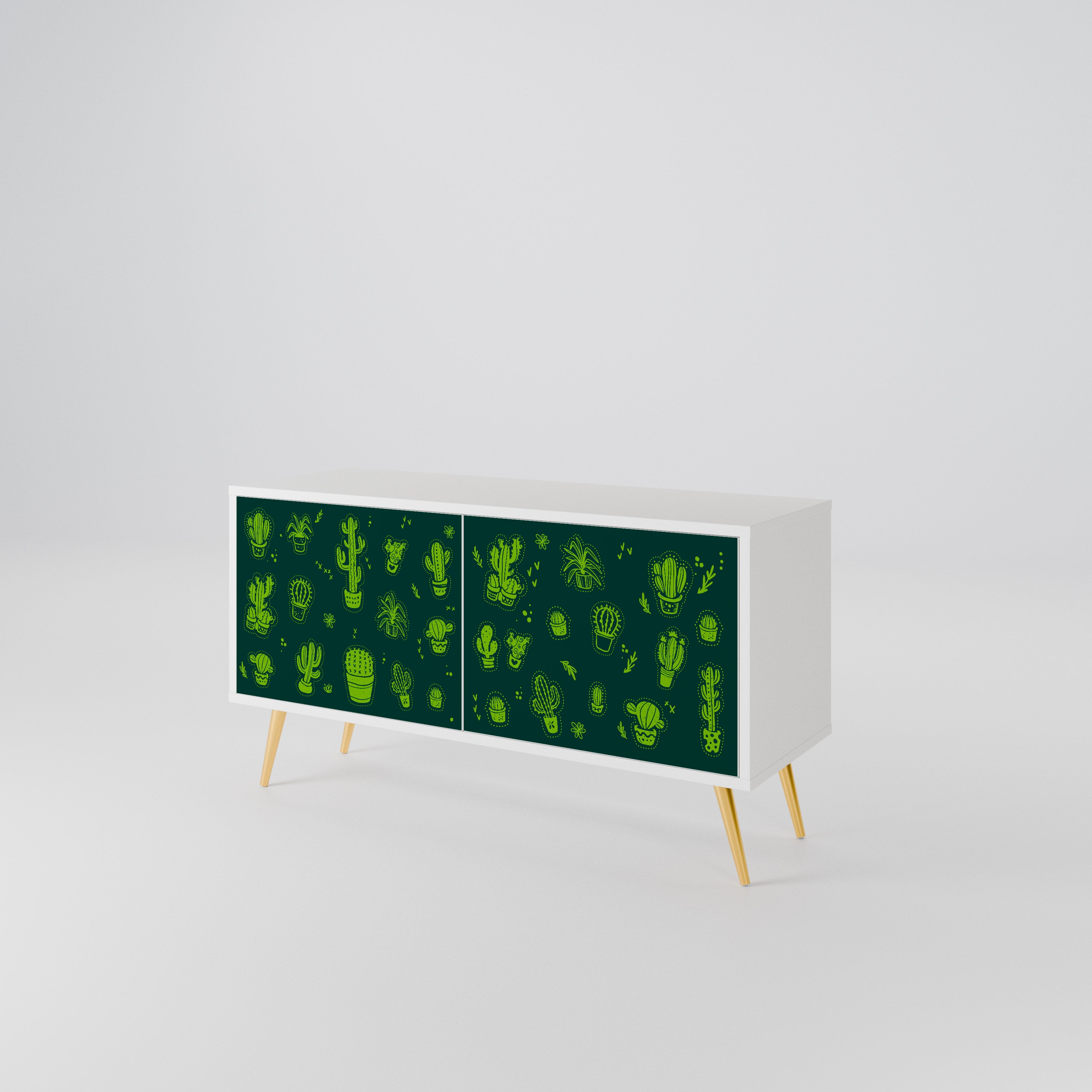 DESERT GREEN Compact 2-Door TV Cabinet