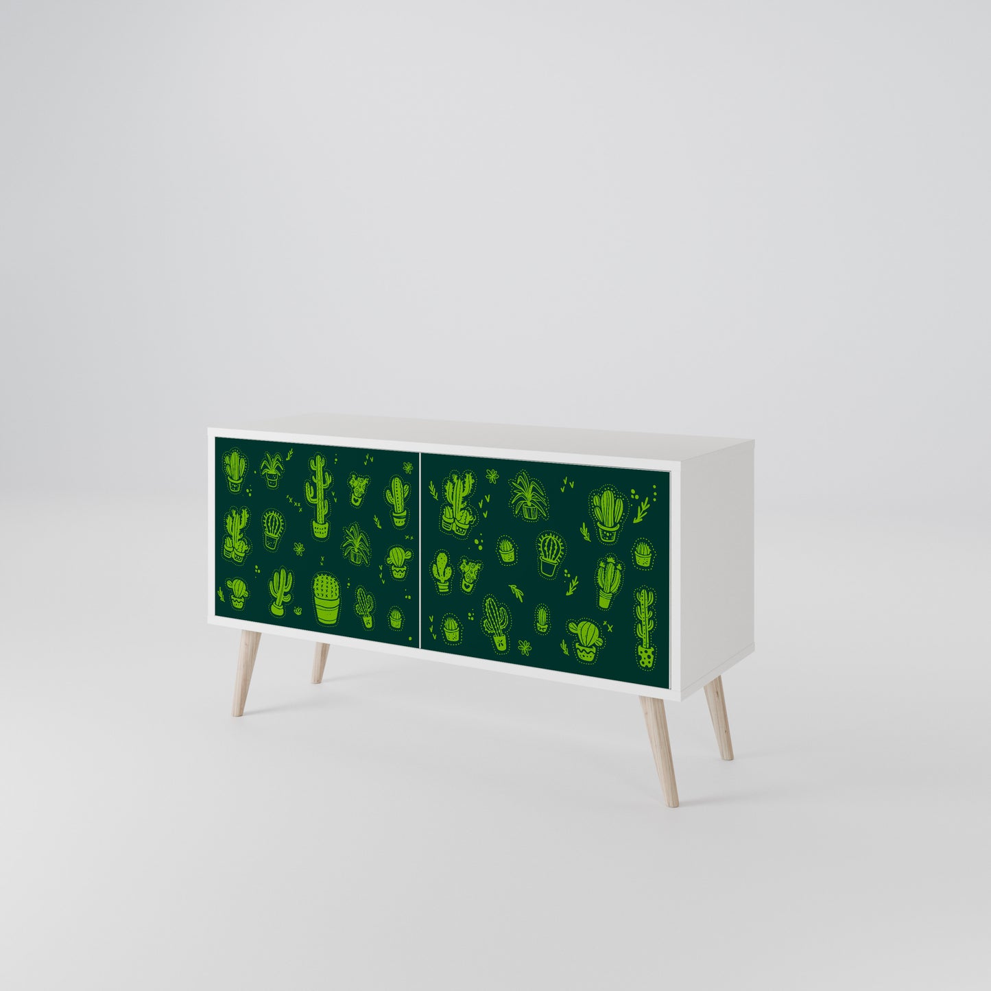 DESERT GREEN Compact 2-Door TV Cabinet