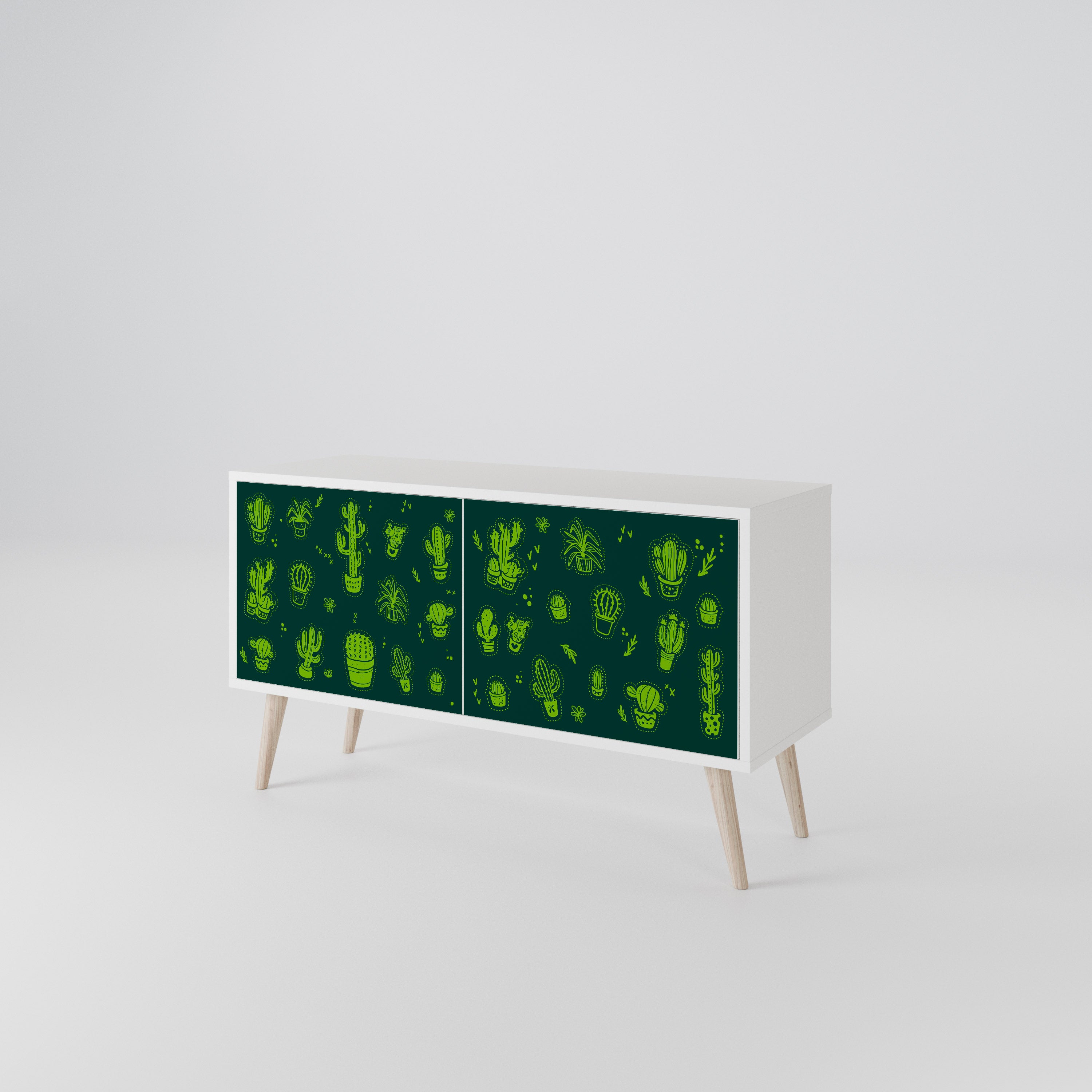 DESERT GREEN Compact 2-Door TV Cabinet