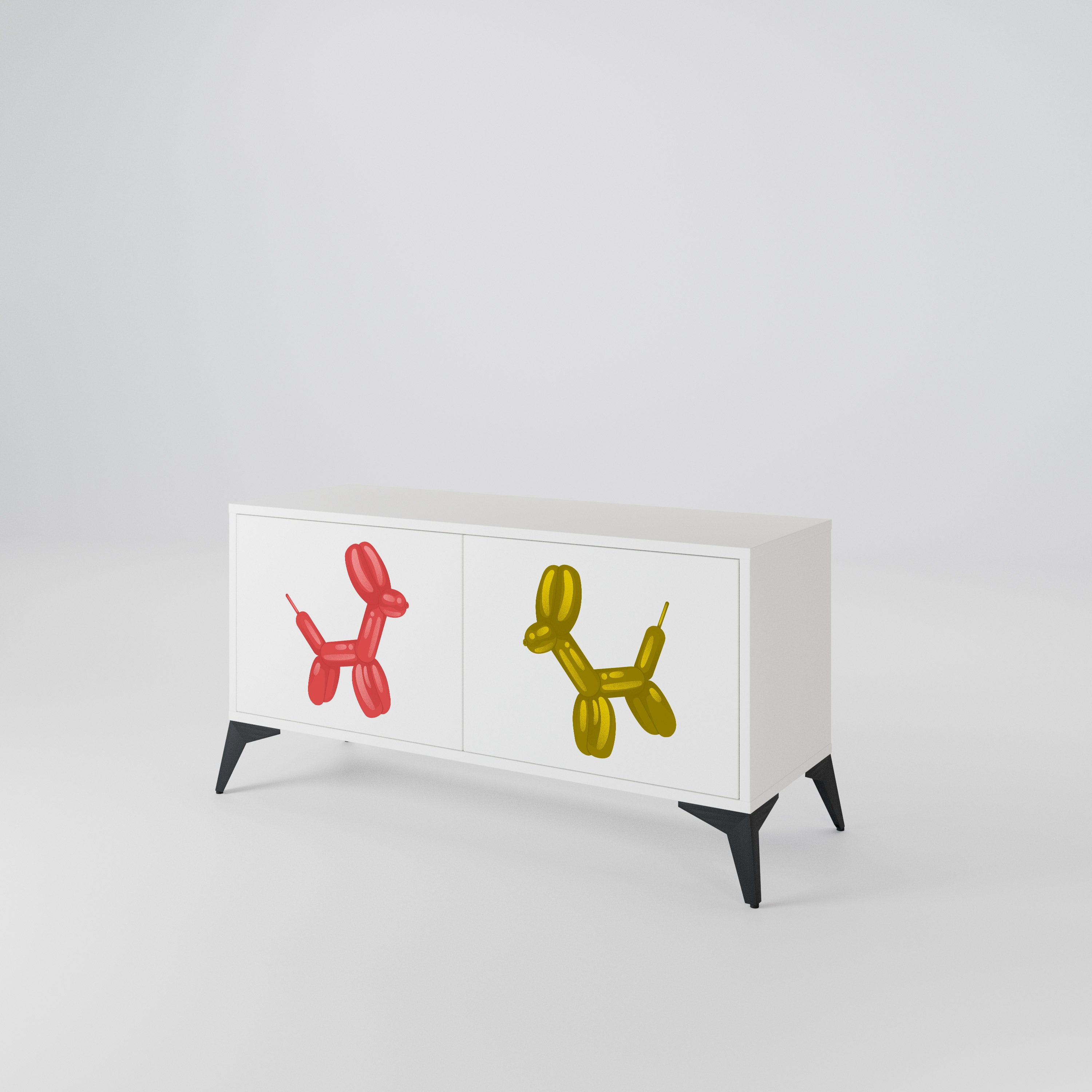 CHILDHOOD MEMORY Compact 2-Door TV Cabinet