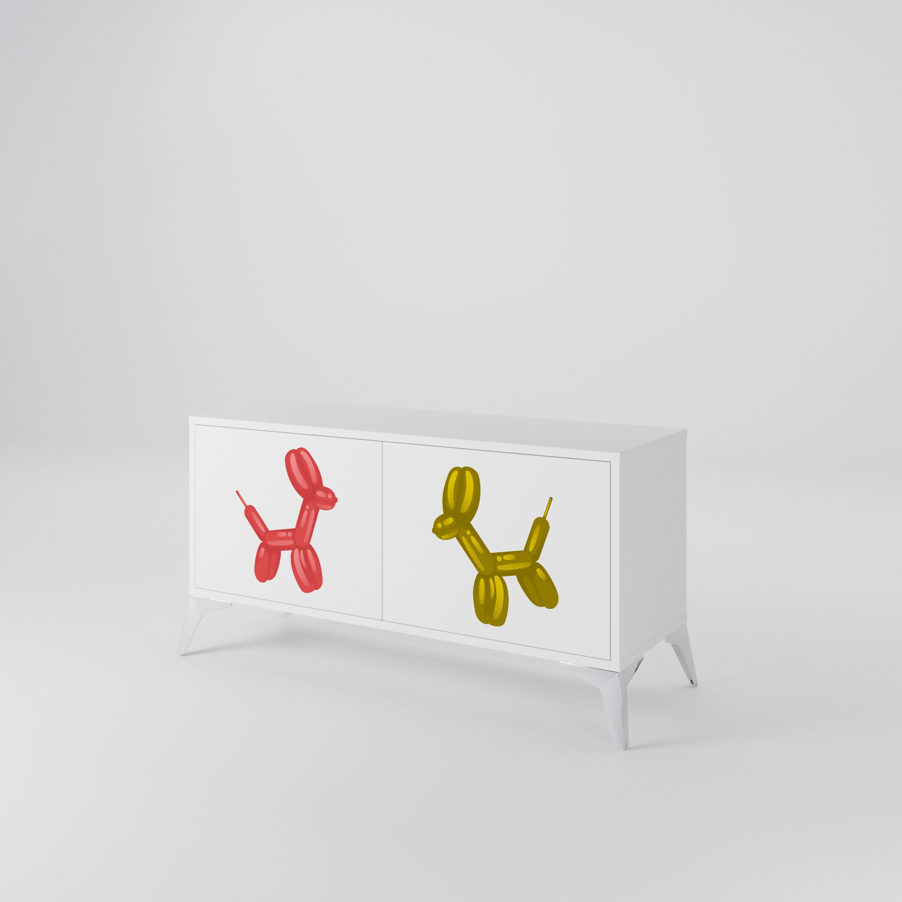 CHILDHOOD MEMORY Compact 2-Door TV Cabinet