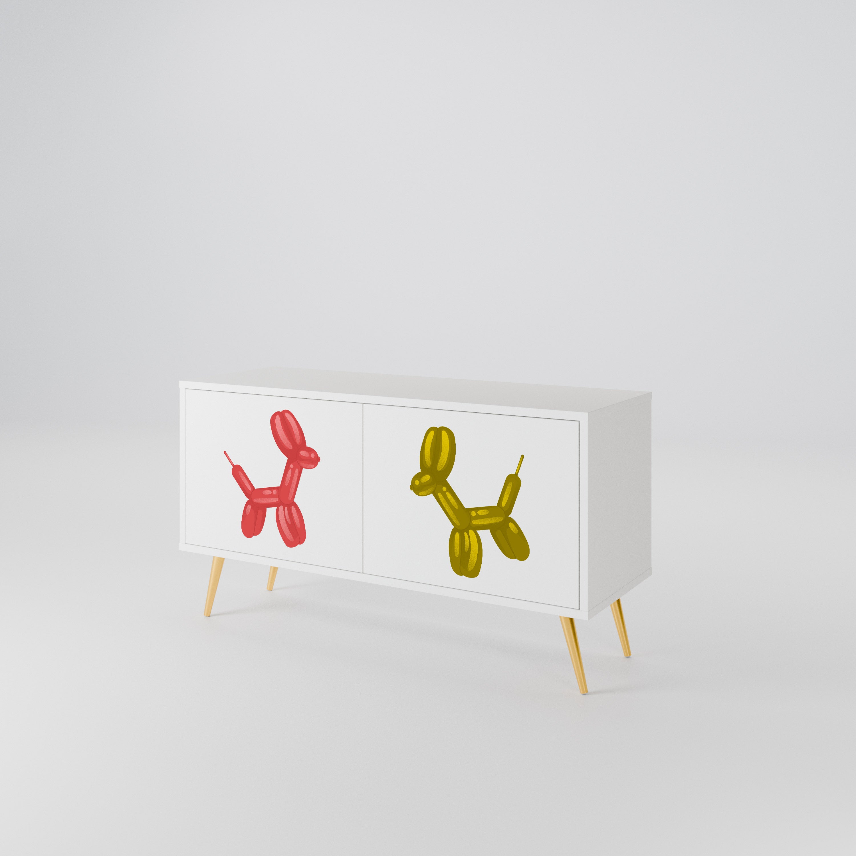 CHILDHOOD MEMORY Compact 2-Door TV Cabinet