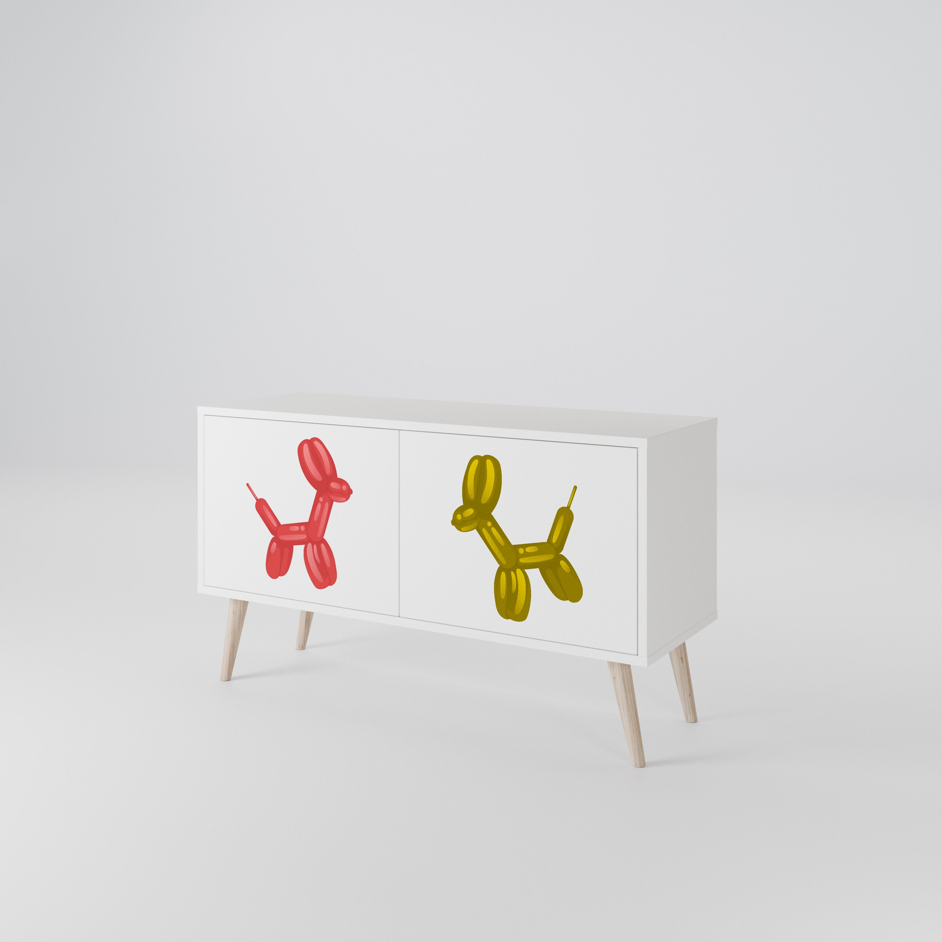 CHILDHOOD MEMORY Compact 2-Door TV Cabinet