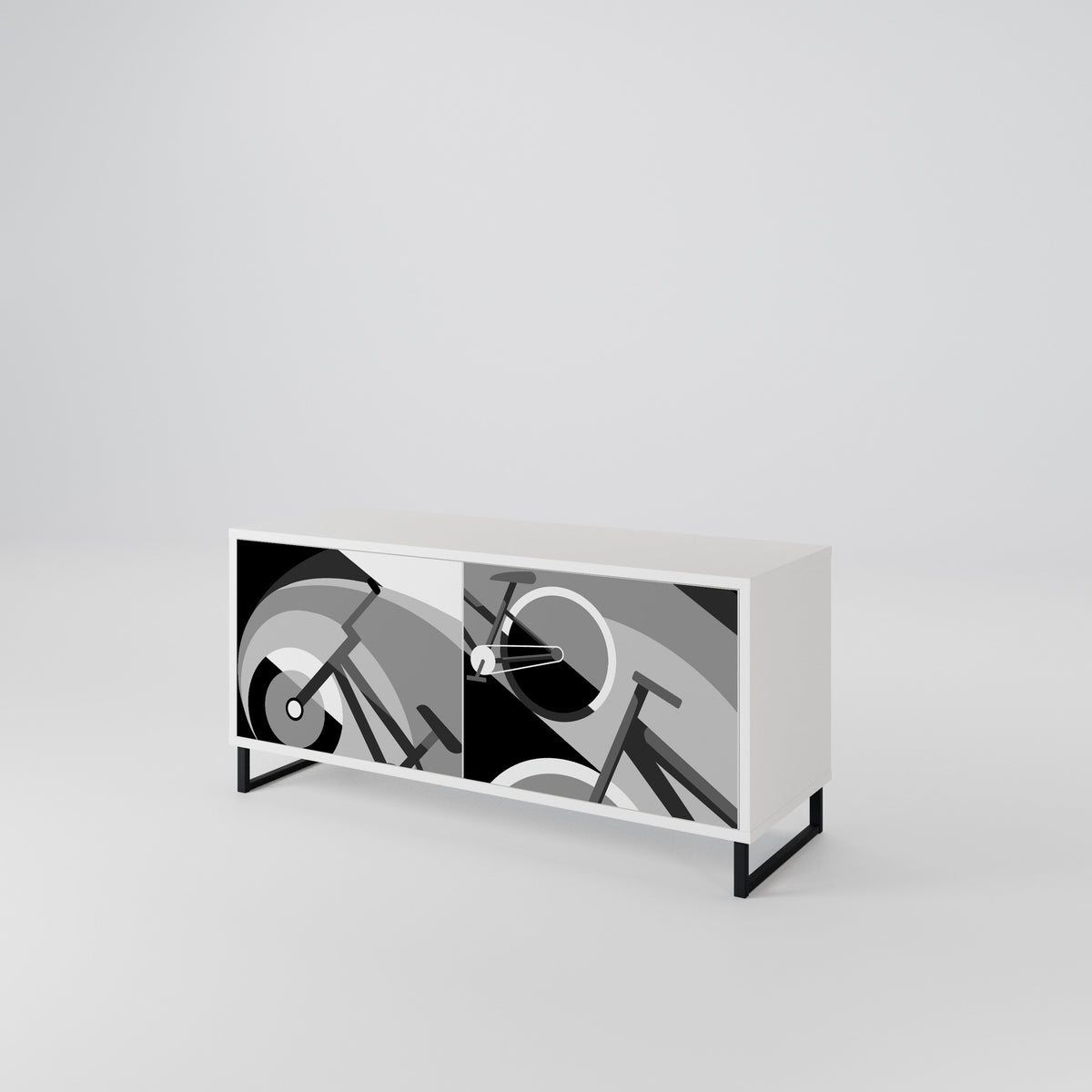 BIKE ENERGY Compact 2-Door TV Cabinet