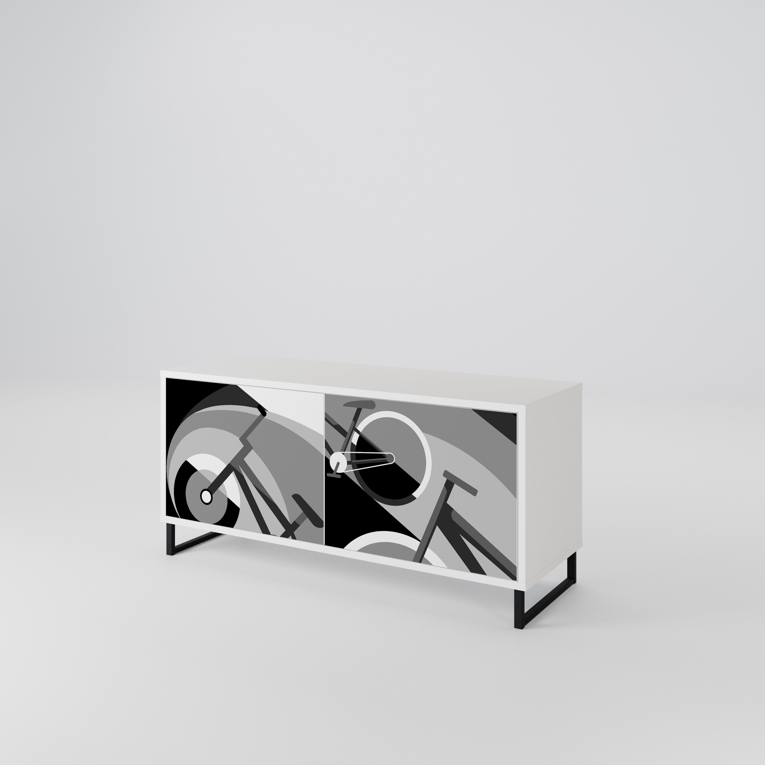 BIKE ENERGY Compact 2-Door TV Cabinet