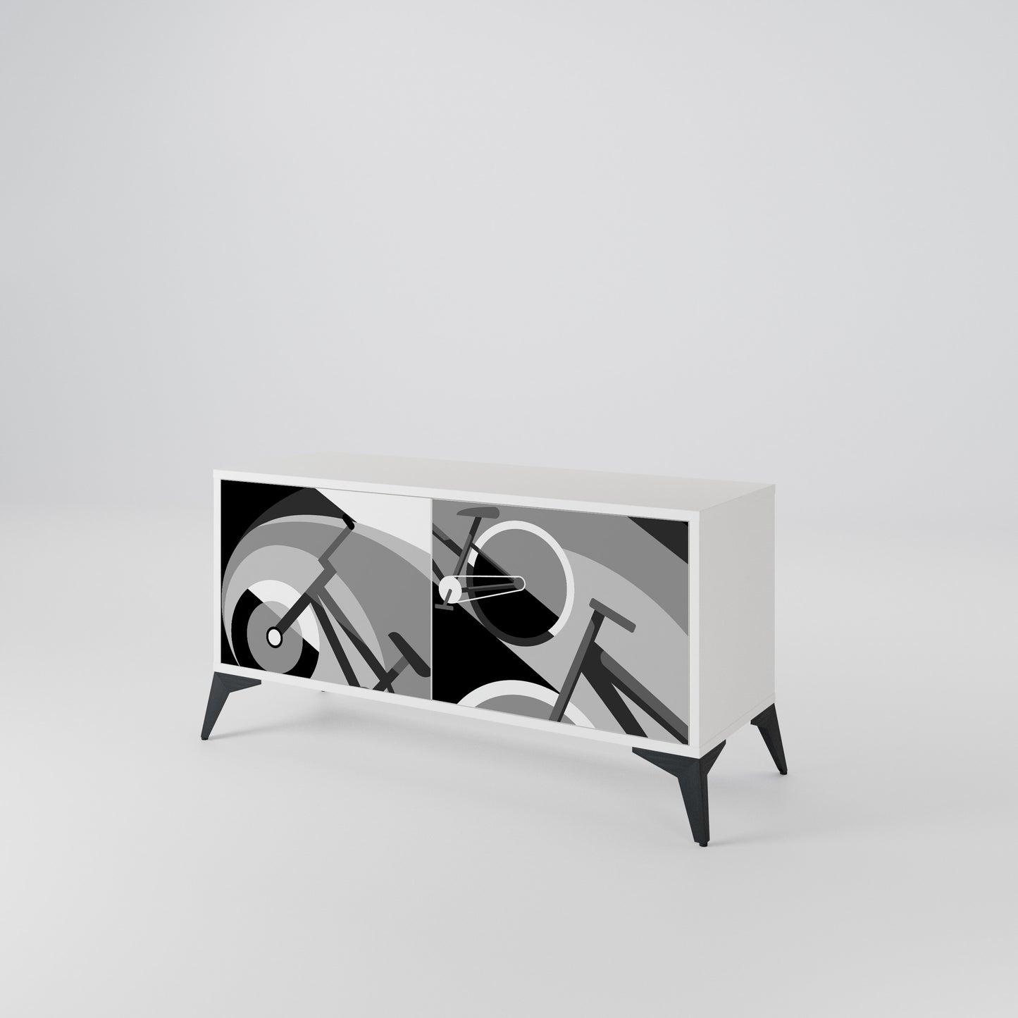 BIKE ENERGY Compact 2-Door TV Cabinet