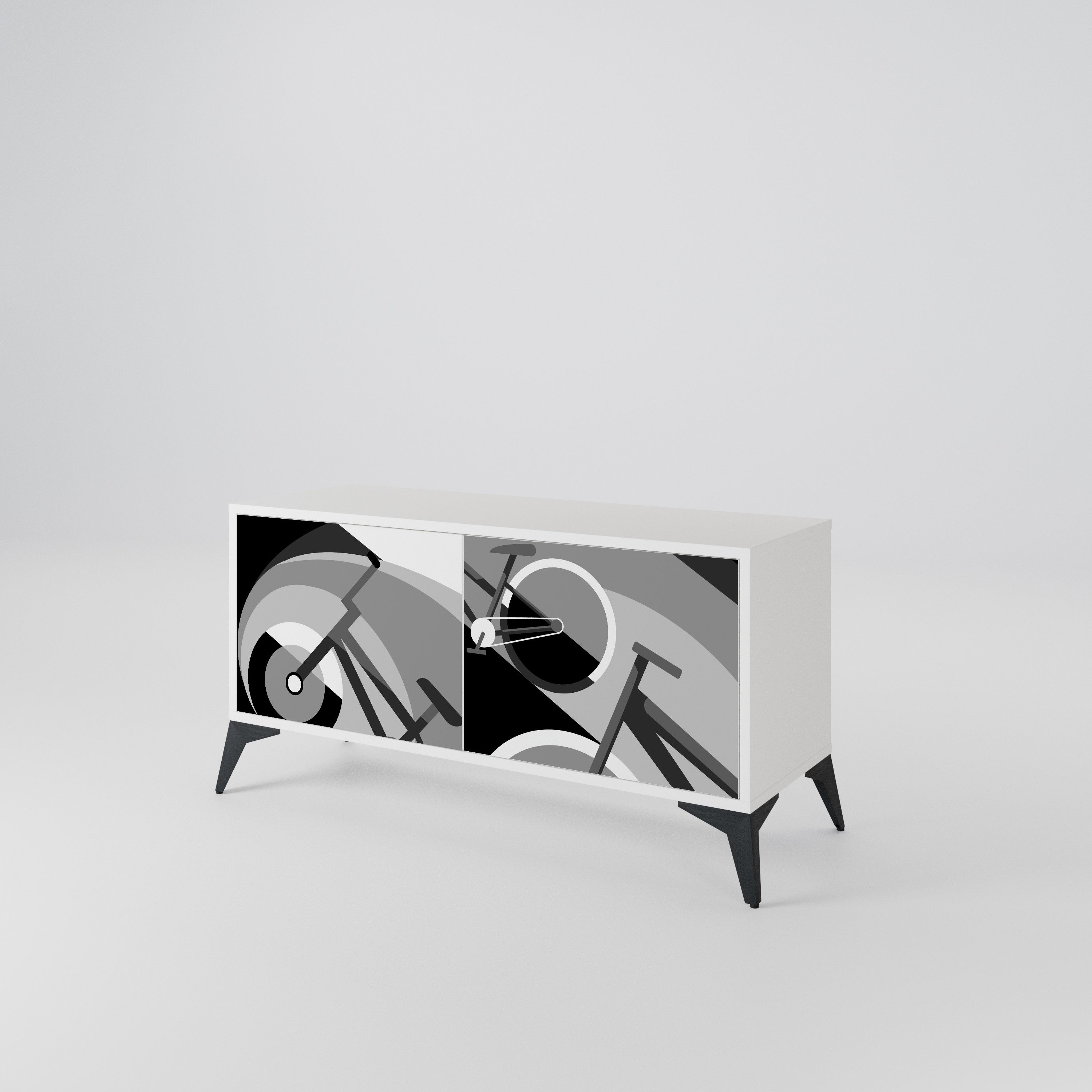 BIKE ENERGY Compact 2-Door TV Cabinet