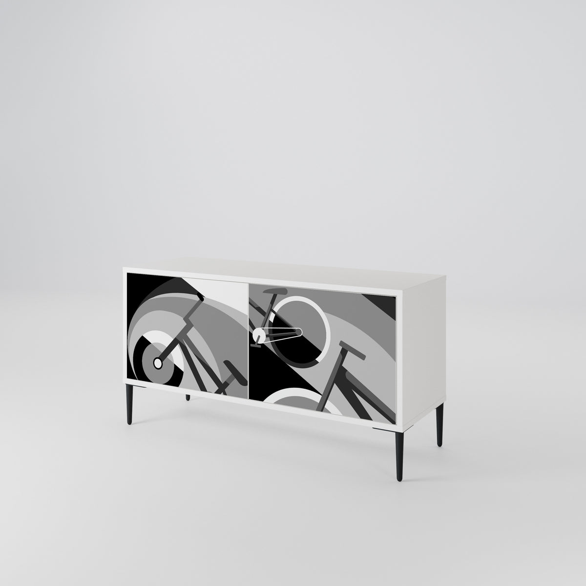 BIKE ENERGY Compact 2-Door TV Cabinet