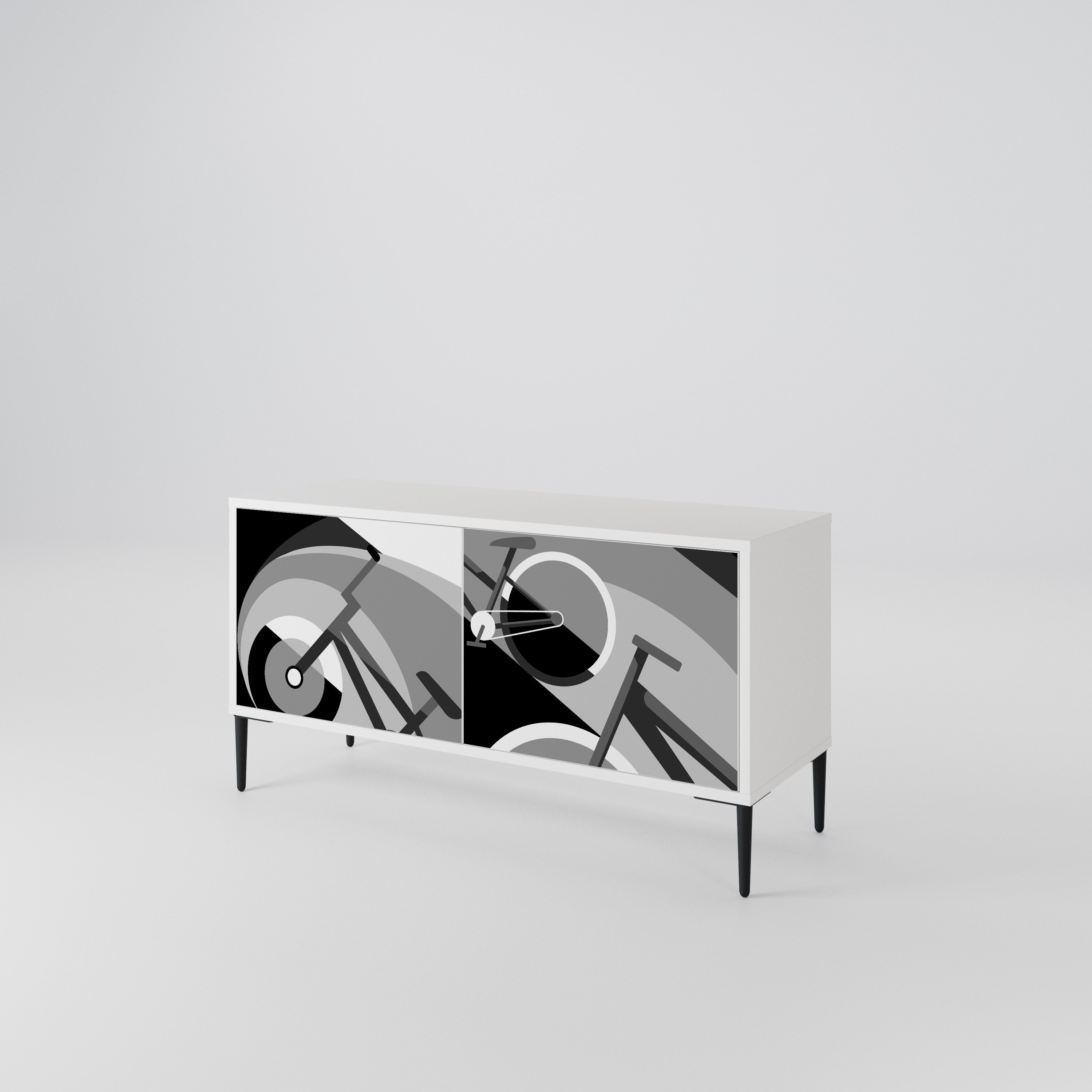 BIKE ENERGY Compact 2-Door TV Cabinet