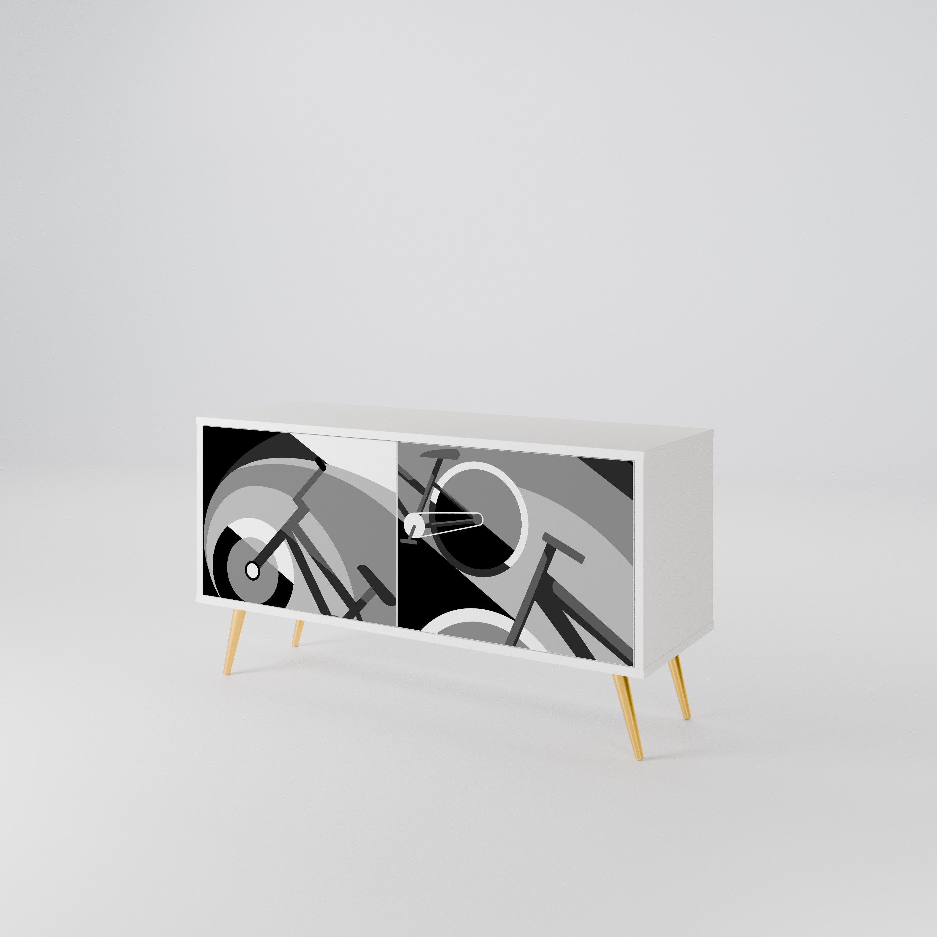 BIKE ENERGY Compact 2-Door TV Cabinet