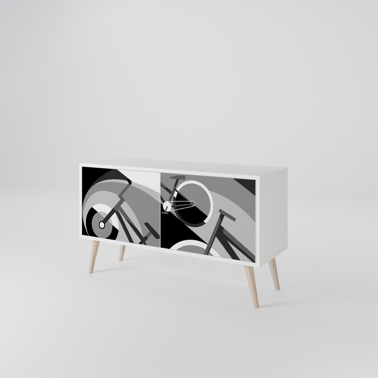 BIKE ENERGY Compact 2-Door TV Cabinet