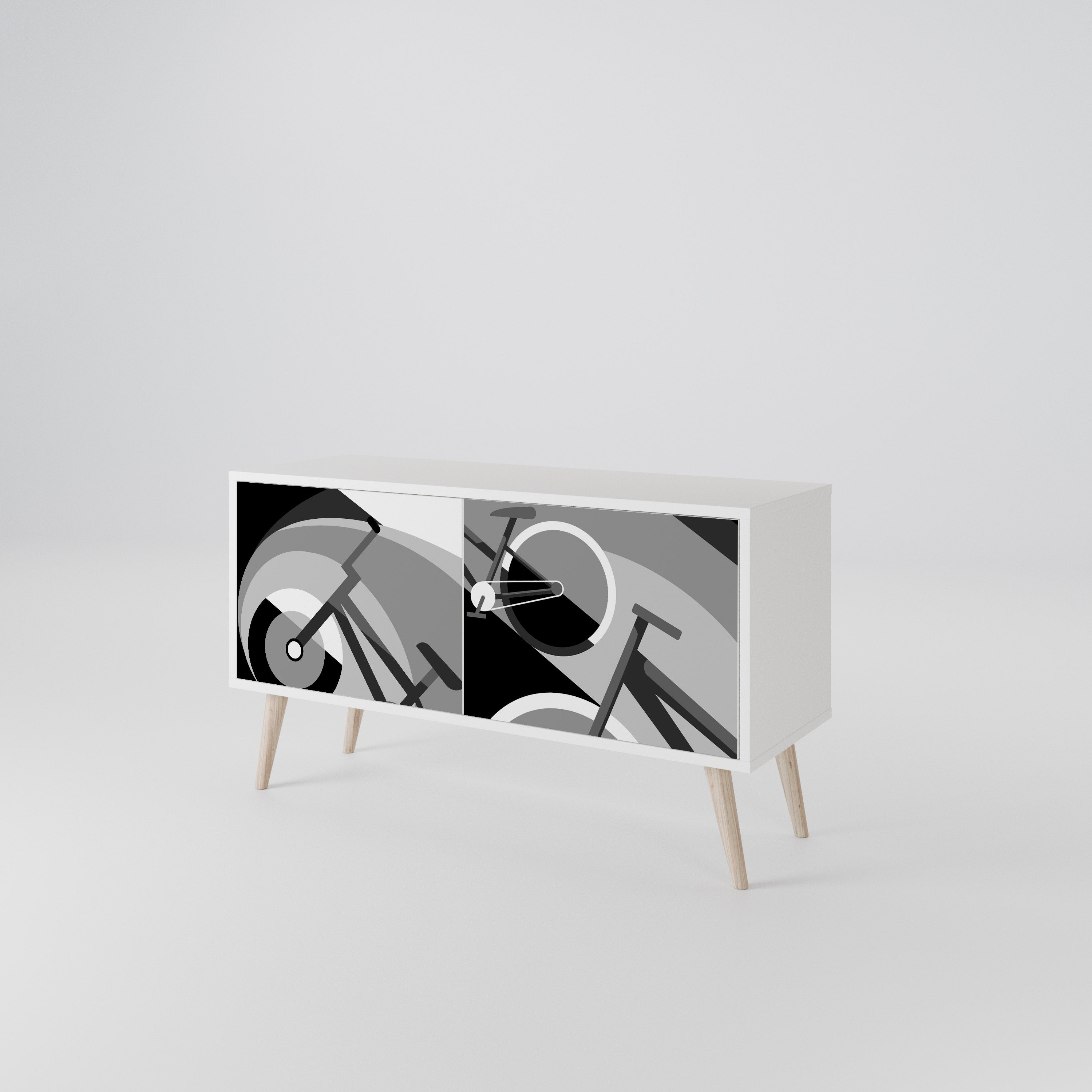 BIKE ENERGY Compact 2-Door TV Cabinet