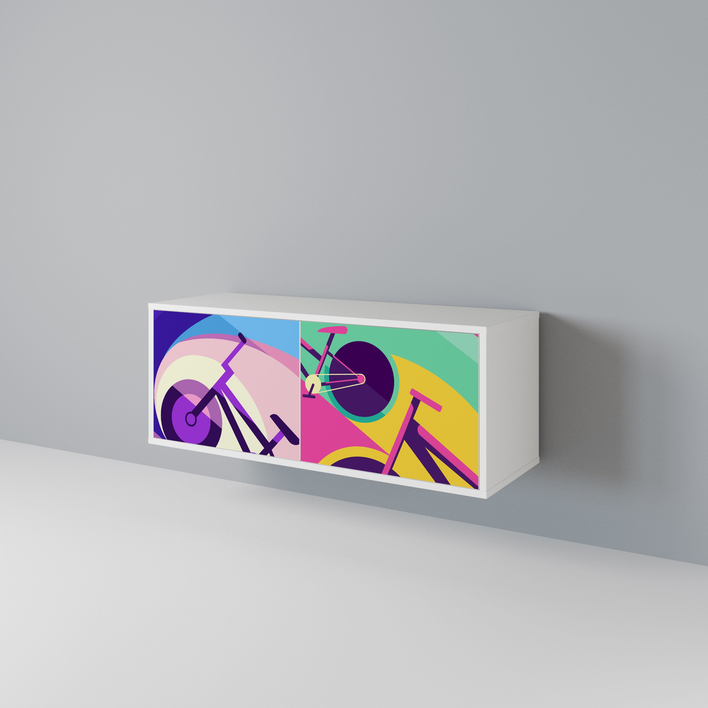 BIKE DREAMS Compact 2-Door TV Cabinet