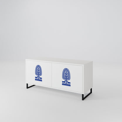POLISH FOLK ART Compact 2-Door TV Cabinet