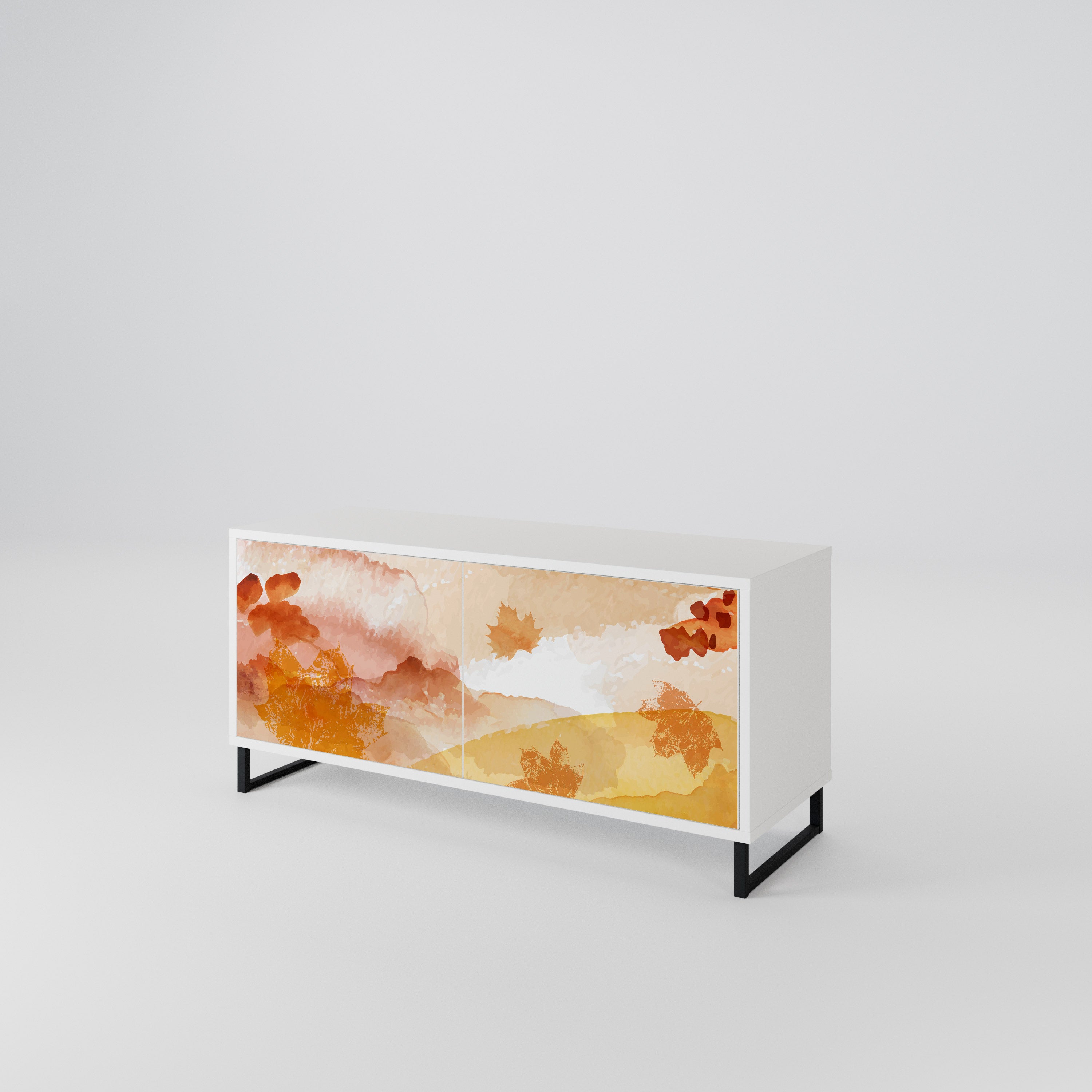 TRACES OF AUTUMN Compact 2-Door TV Cabinet