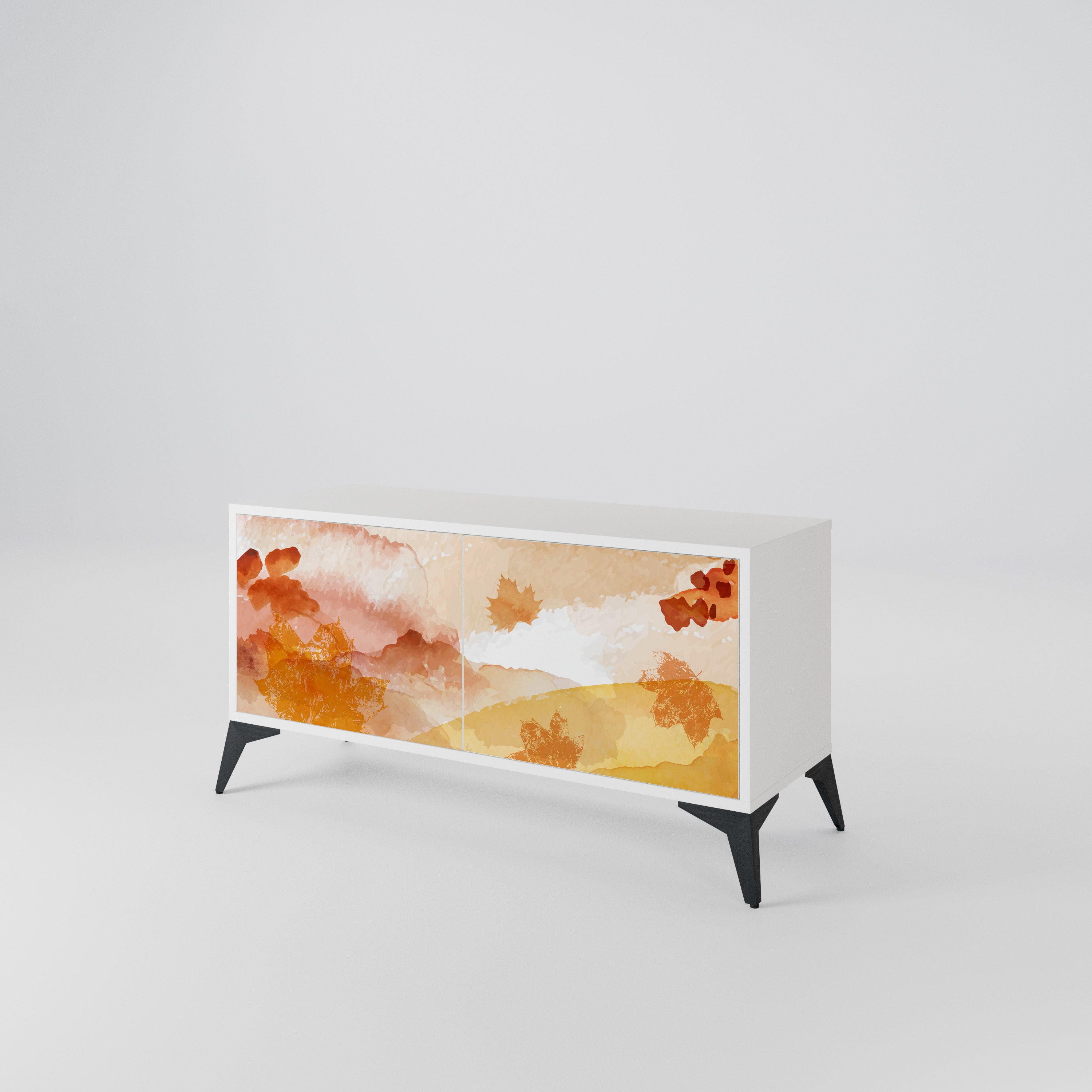 TRACES OF AUTUMN Compact 2-Door TV Cabinet