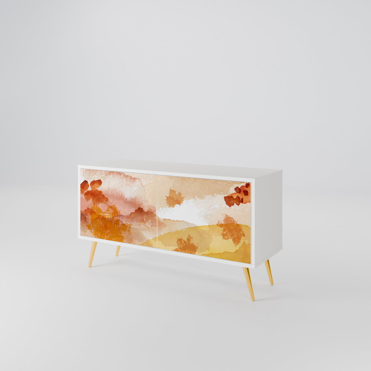 TRACES OF AUTUMN Compact 2-Door TV Cabinet