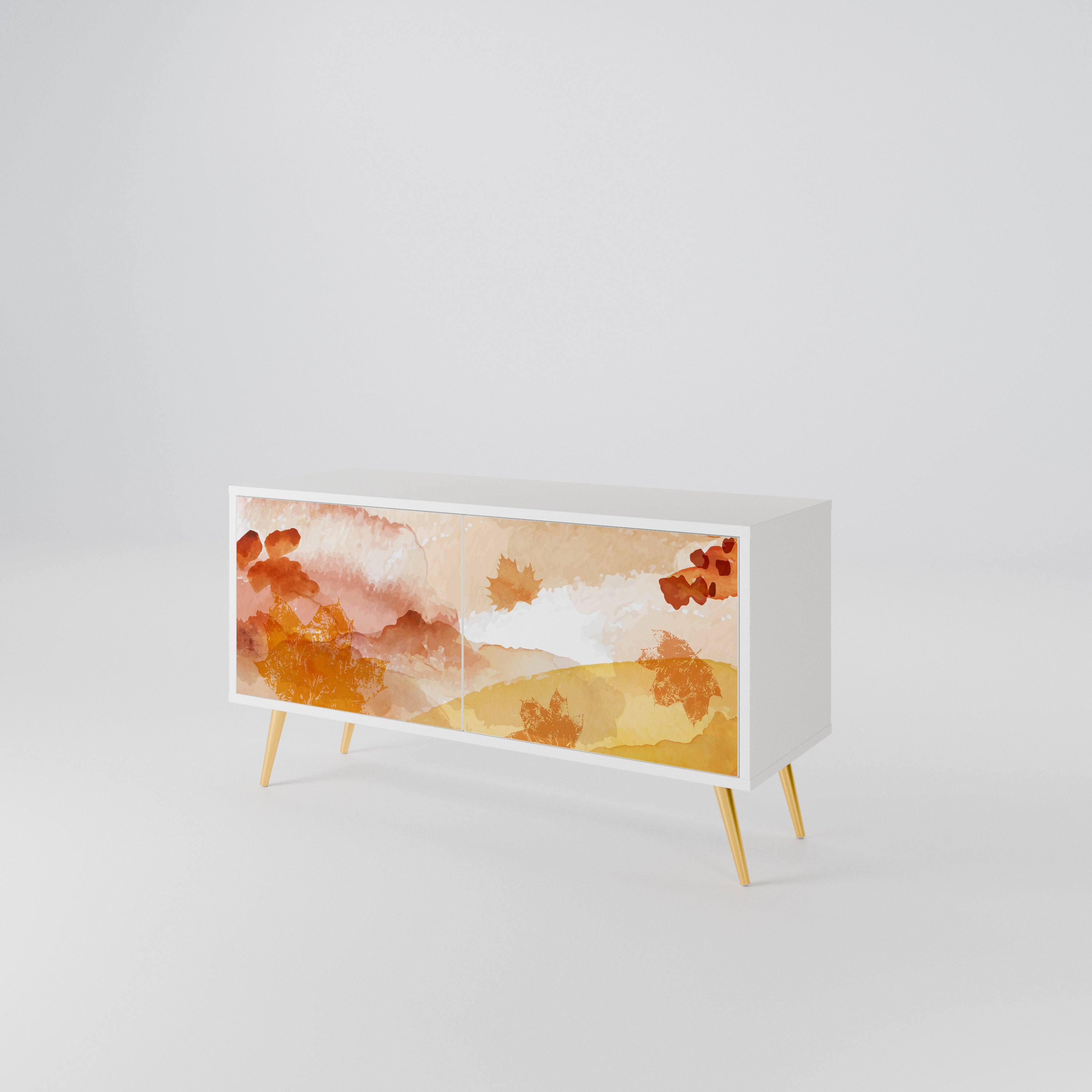 TRACES OF AUTUMN Compact 2-Door TV Cabinet