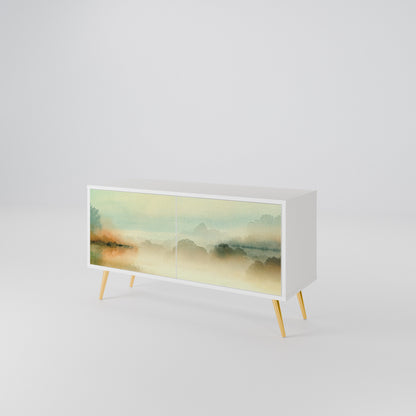 MORNING BY THE LAKE Compact 2-Door TV Cabinet