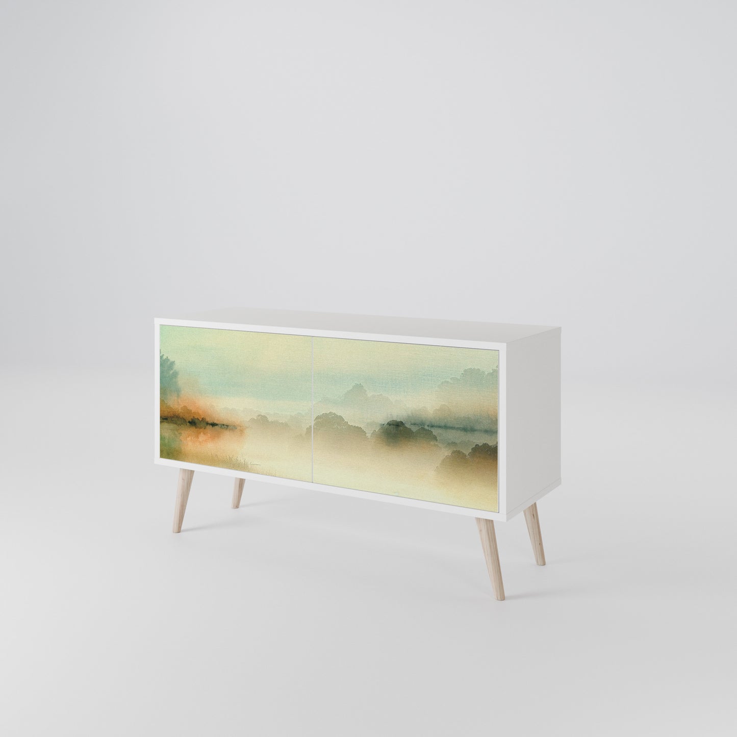 MORNING BY THE LAKE Compact 2-Door TV Cabinet